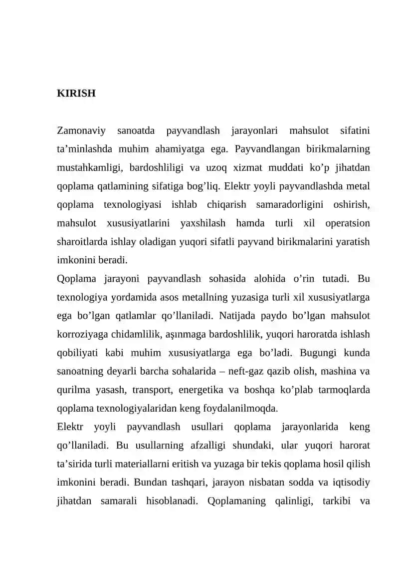 ELEKTR YOYLI PAYVANDLASHDA METAL QOPLAMA TEXNOLOGIYASI 3