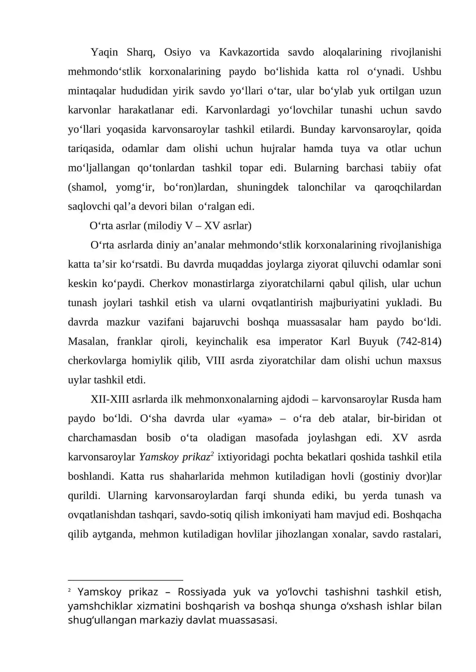 Mehmonxonaning asosiy jarayonlari va qurilmalari tushunchasi 3