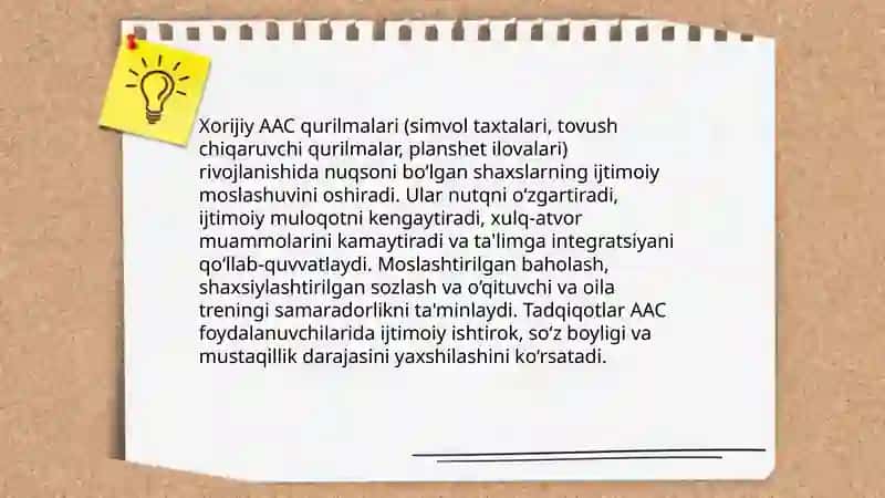 Xorijiy AAC (Alternativ va augmentativ kommunikatsiya) qurilmalari 3