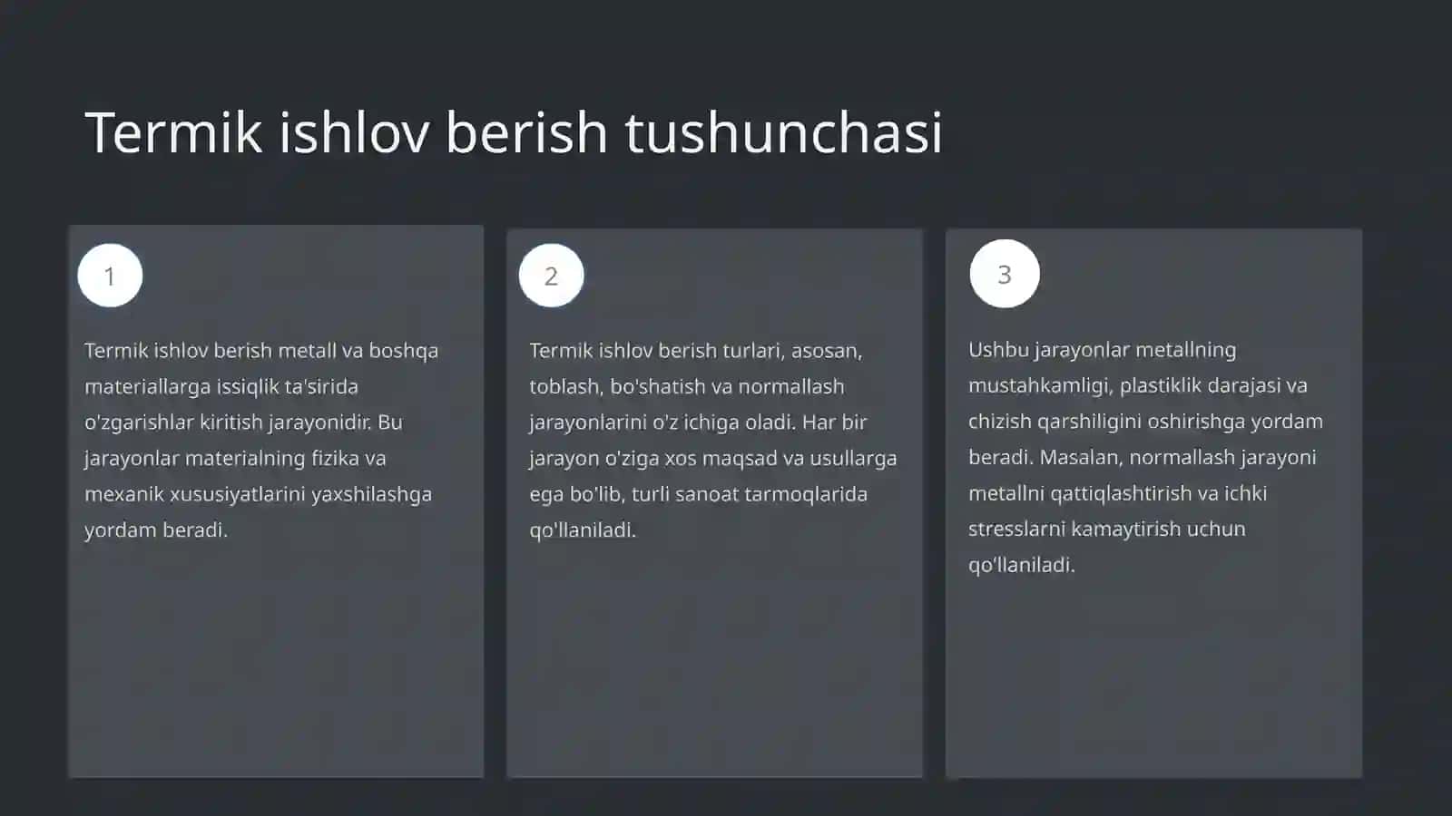 Termik ishlov berish turlari 3