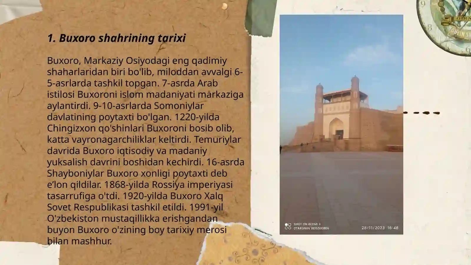 Buxoro shahri va tarixiy obidalari 3