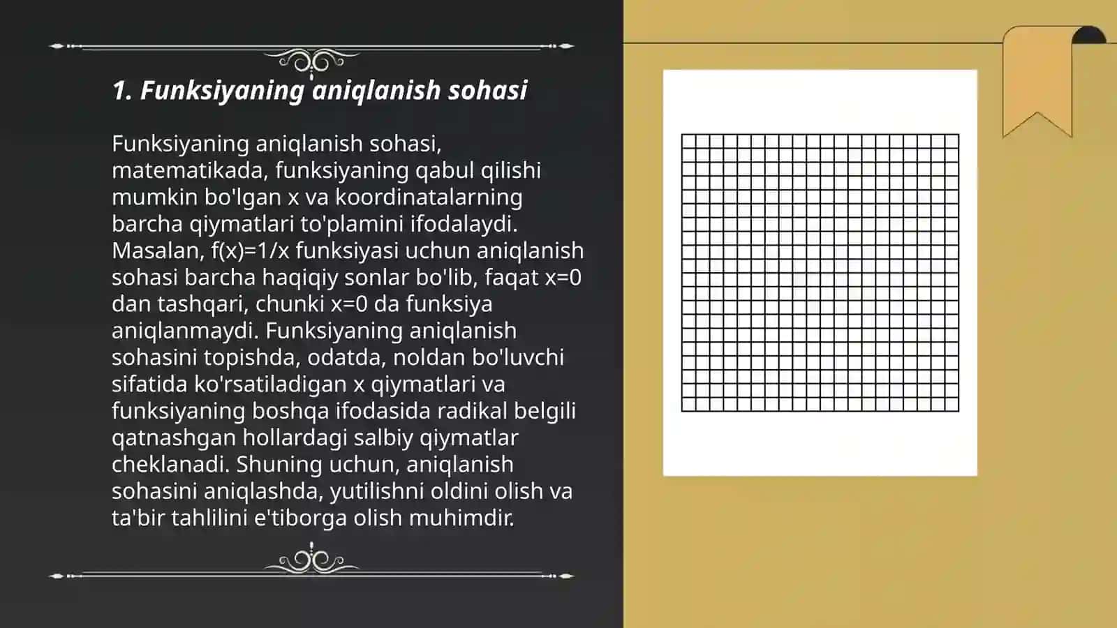 Funksiyani tòla tekshirish va grafigini chizish 3