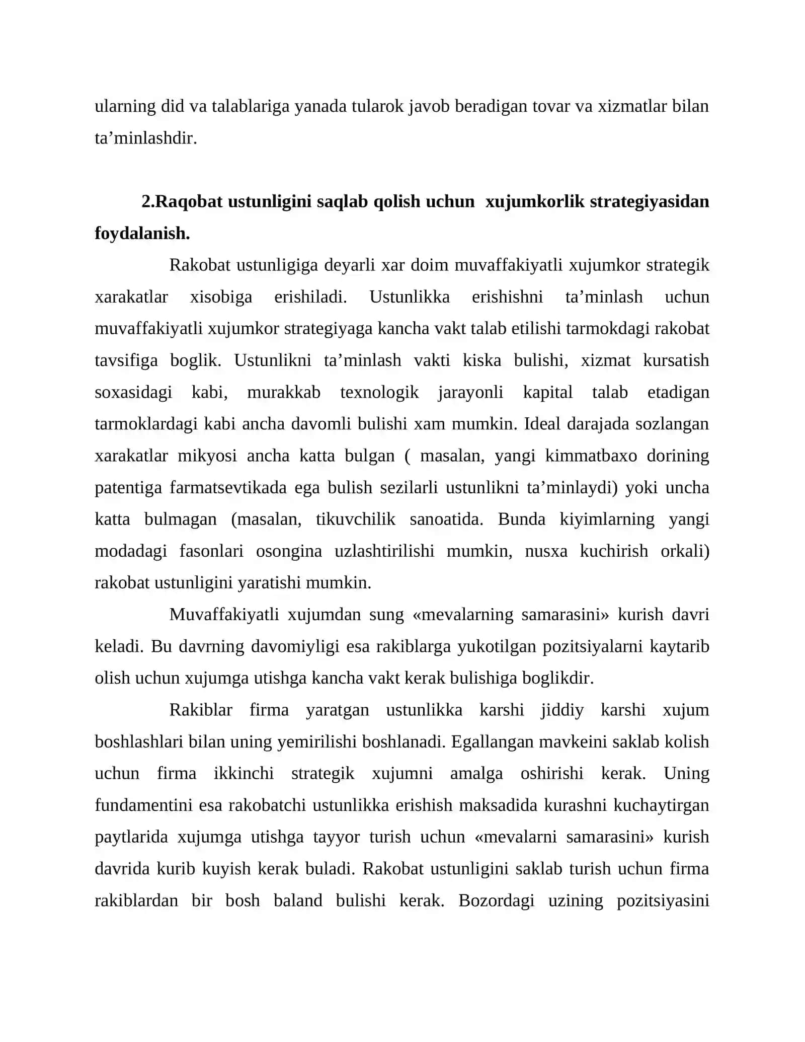 Raqobat strategiyalari 3