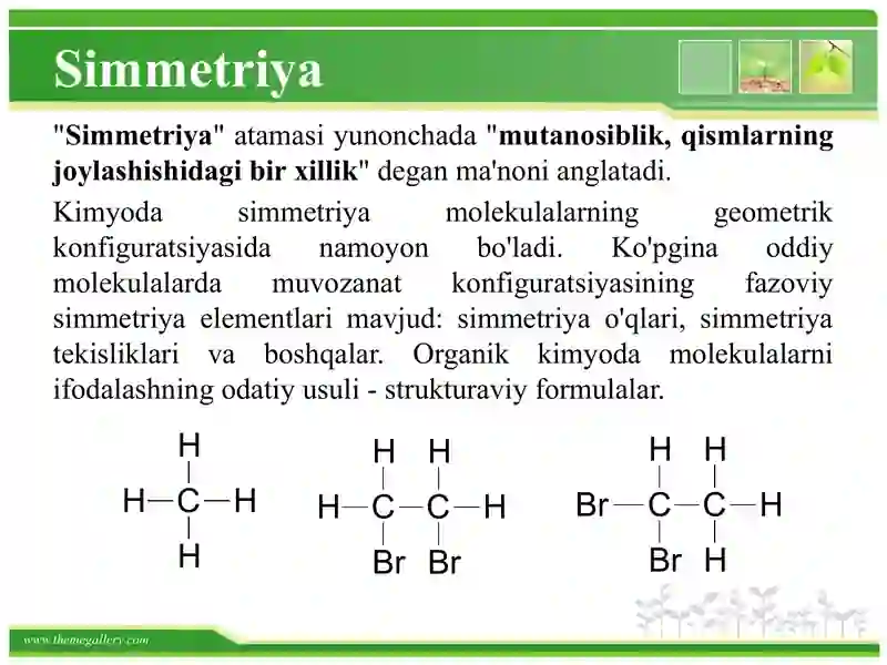 Molekulalarning simmetriya elementlari 3