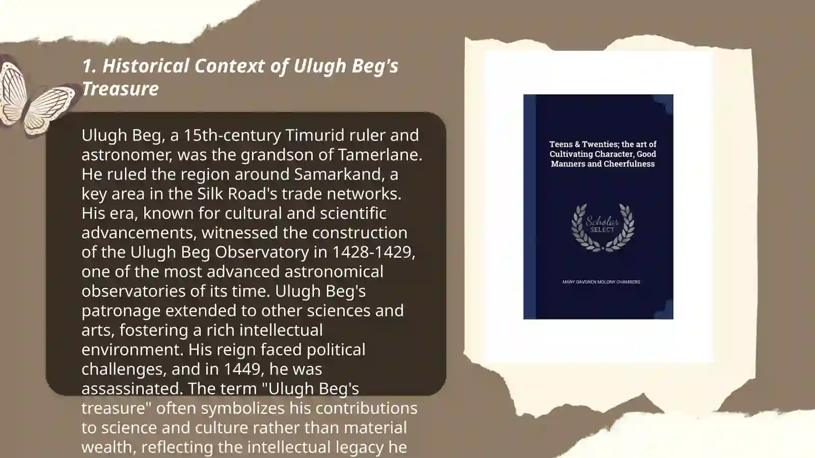 Ulugh Beg's Treasure: Analysis of translation and Types and methods of Translation 3
