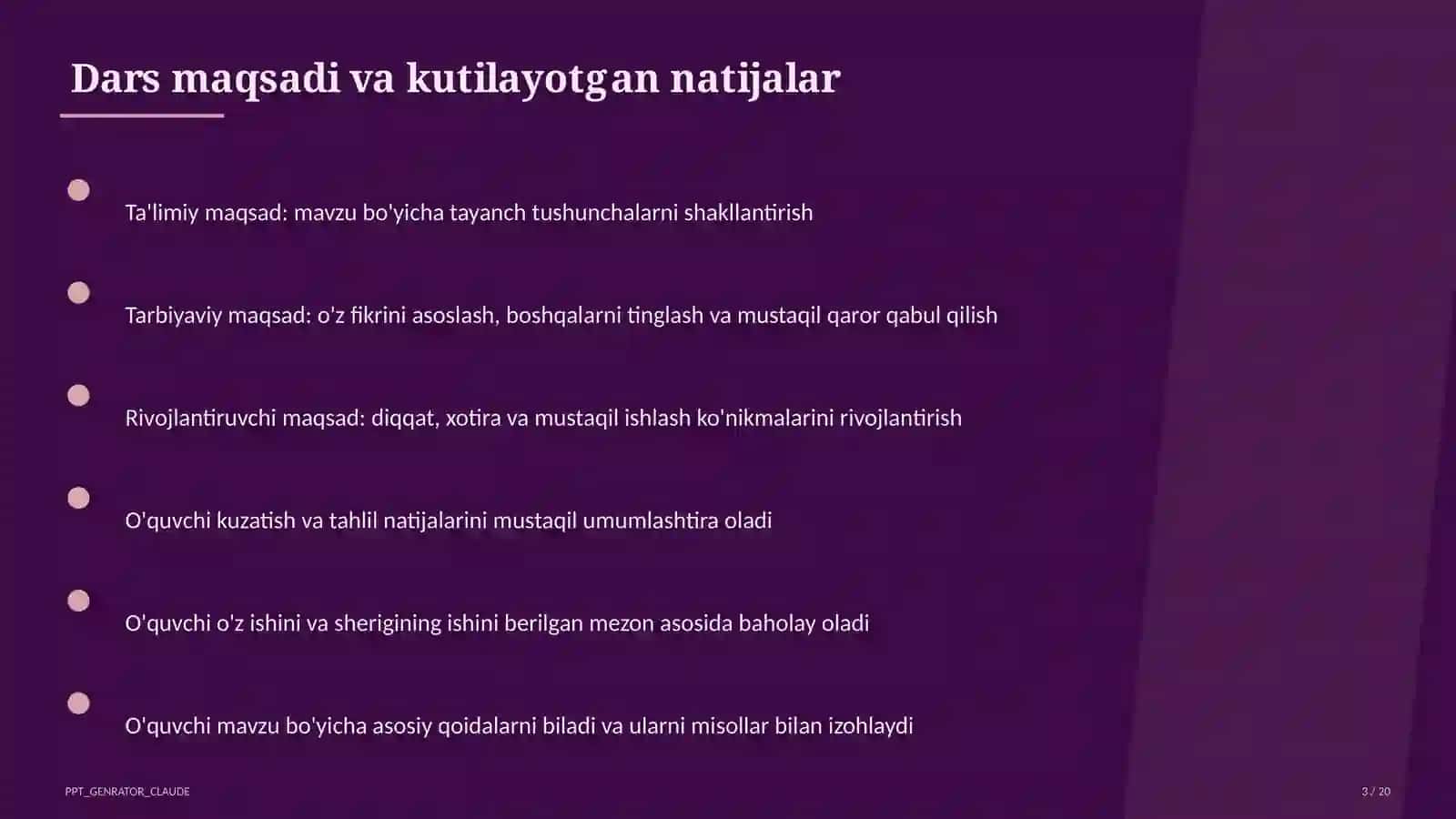 Chidamlilikni rivojlantirish: uzoq masofaga yugurish (7-sinf) 3