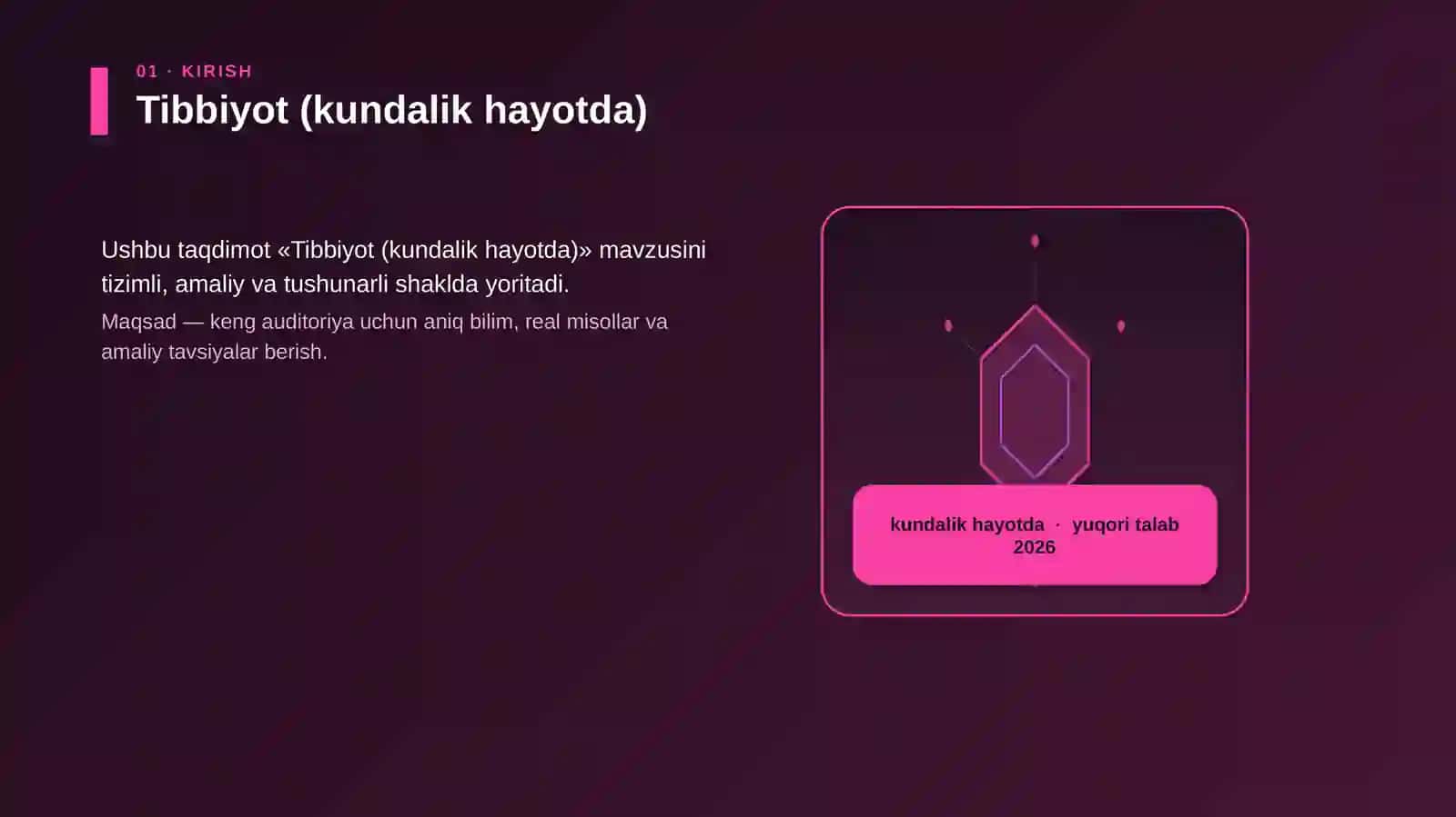 Tibbiyot (kundalik hayotda) 2