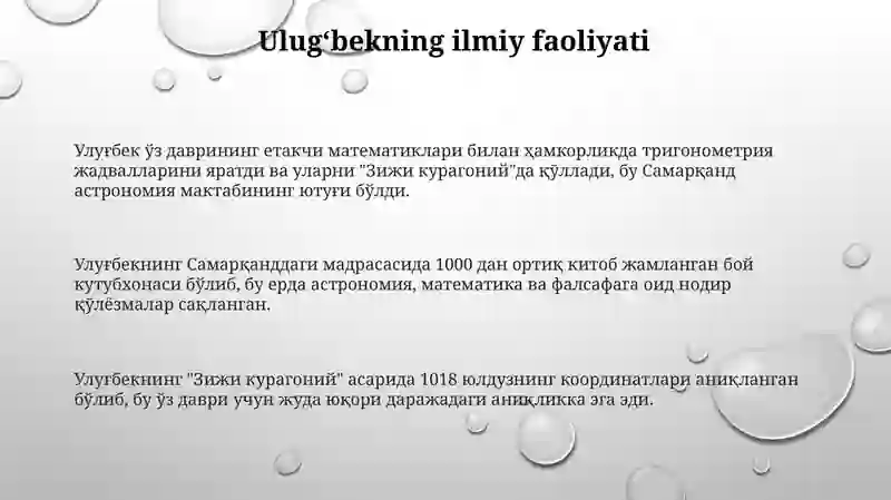 Mirzo Ulug'bek 3