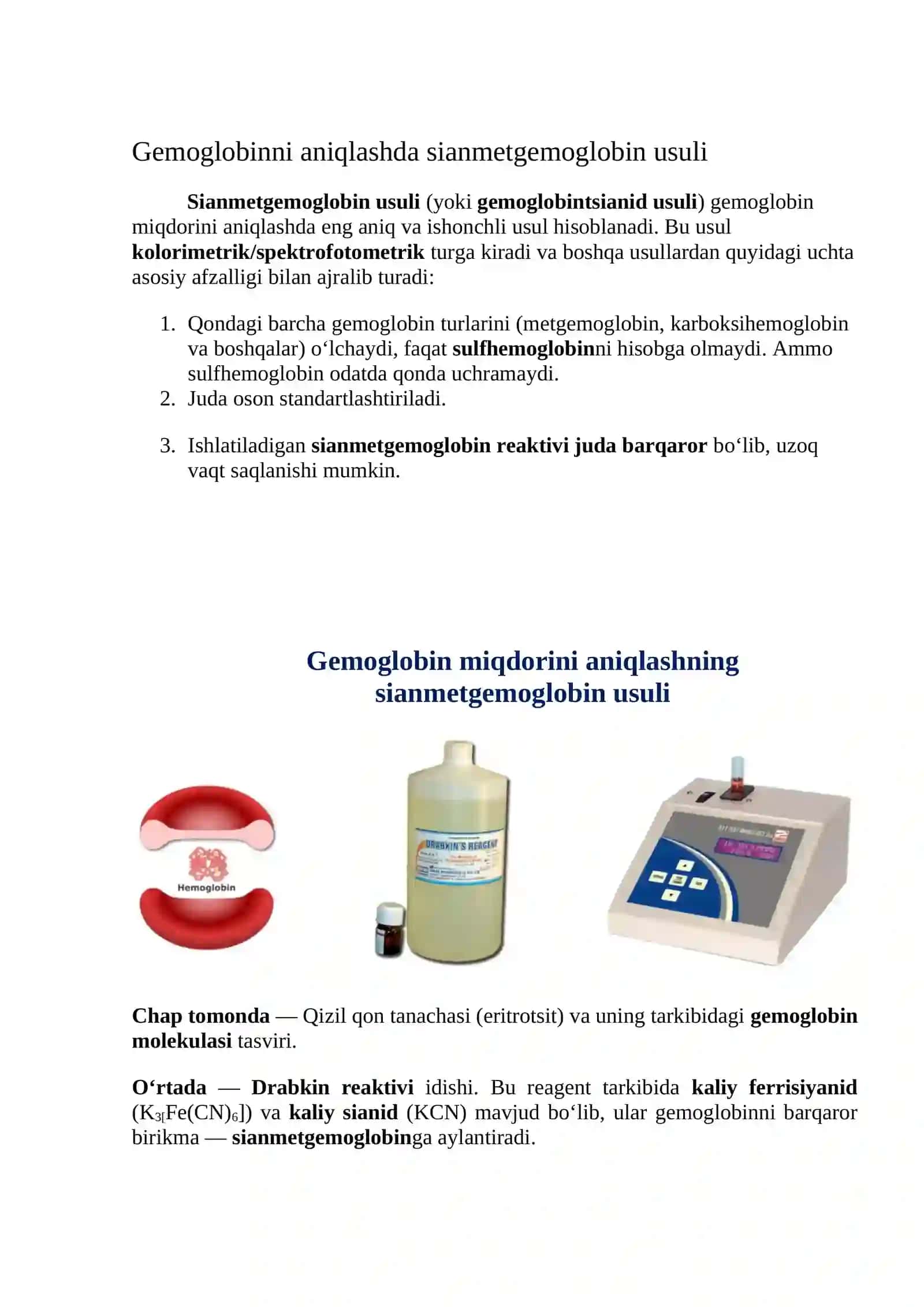 1-laboratoriya ishi. Qonda gemoglobin miqdorini aniqlash 3