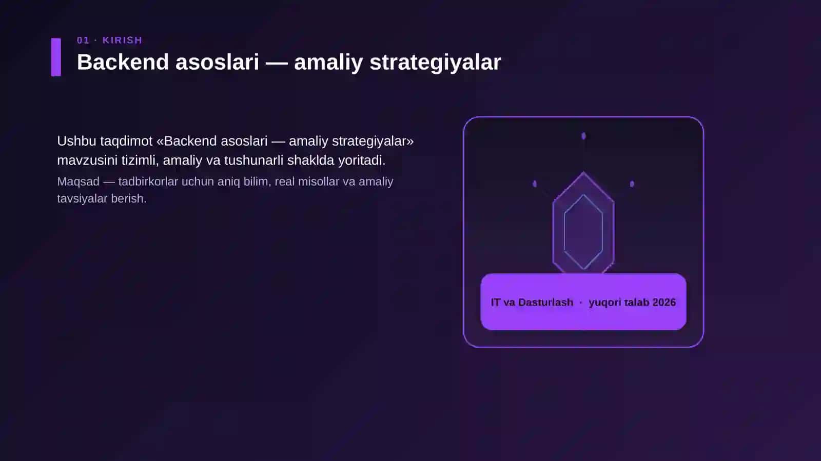 Backend asoslari — amaliy strategiyalar 3