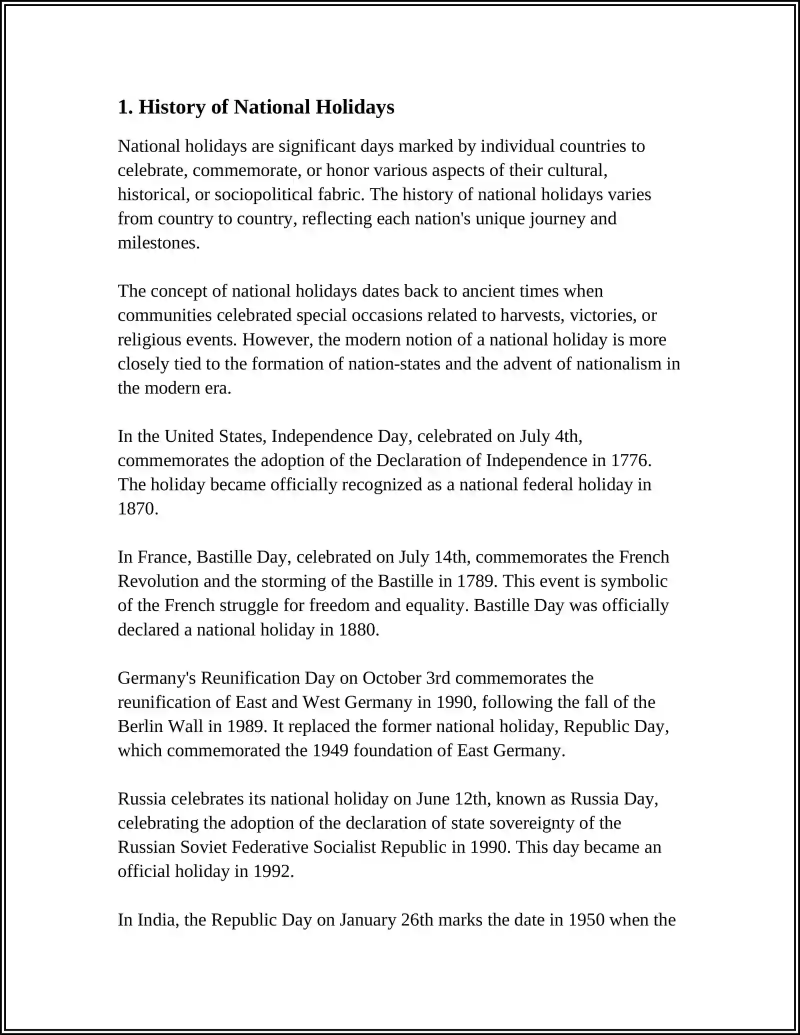 NATIONAL HOLIDAYS 3