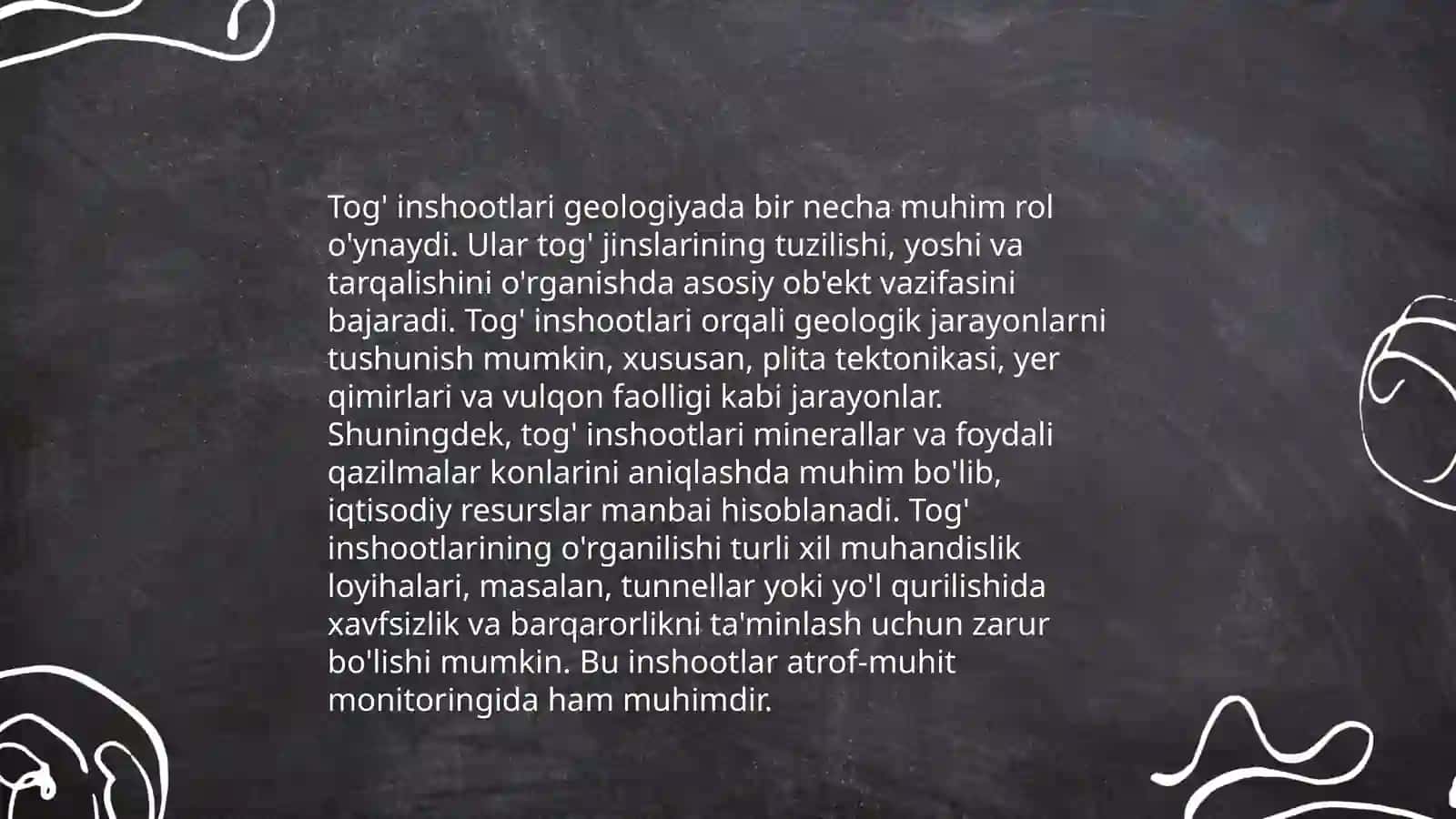 Tog’ inshootlarini geologiyadagi ahamiyati 3