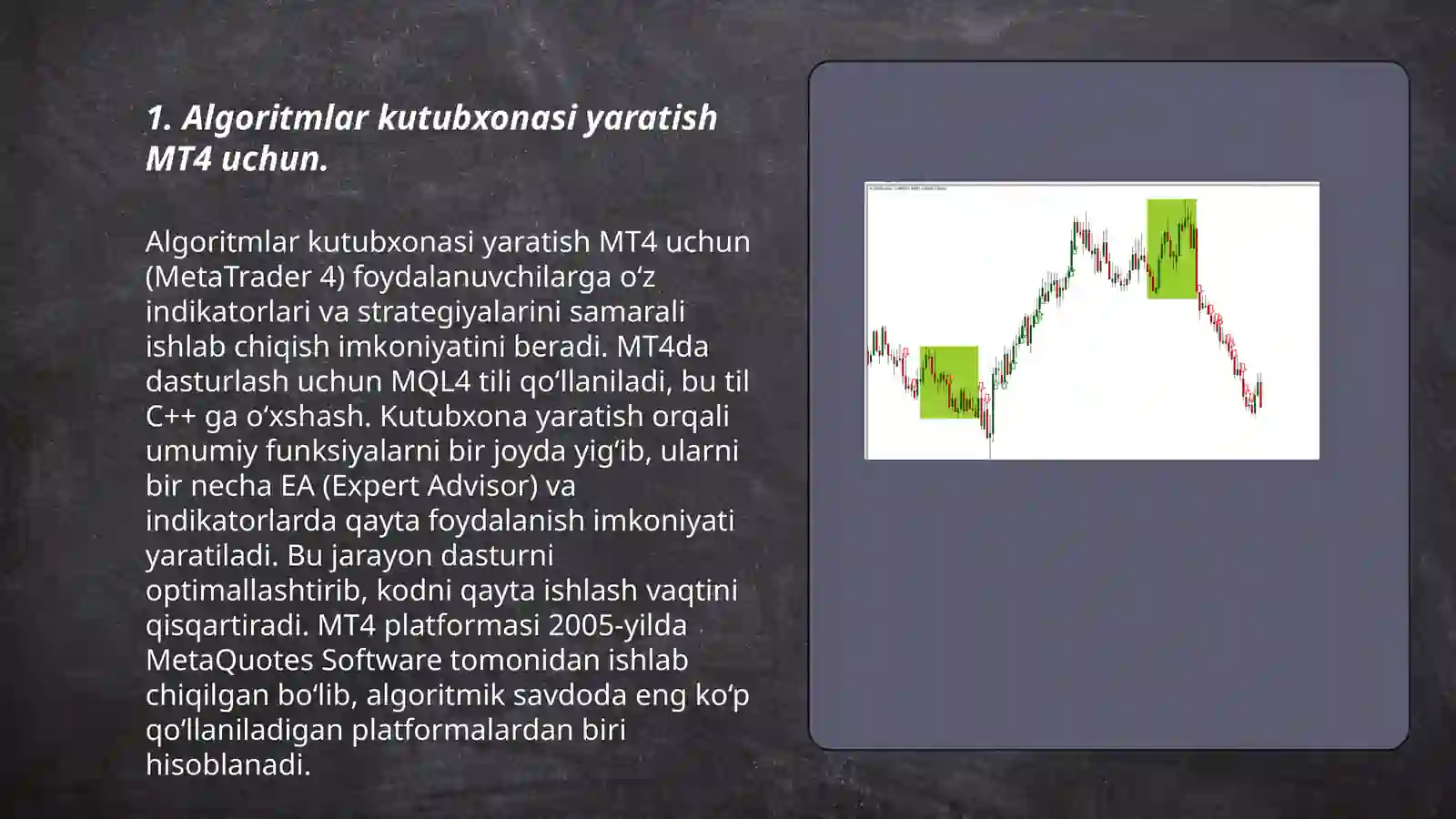 MT4. Algoritmlar kutubxonasi 3
