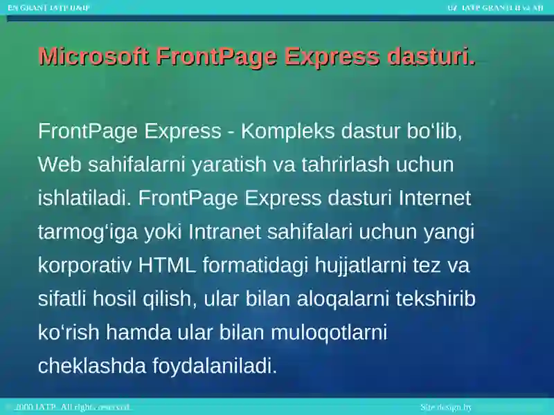 Microsoft FrontPage Express 3