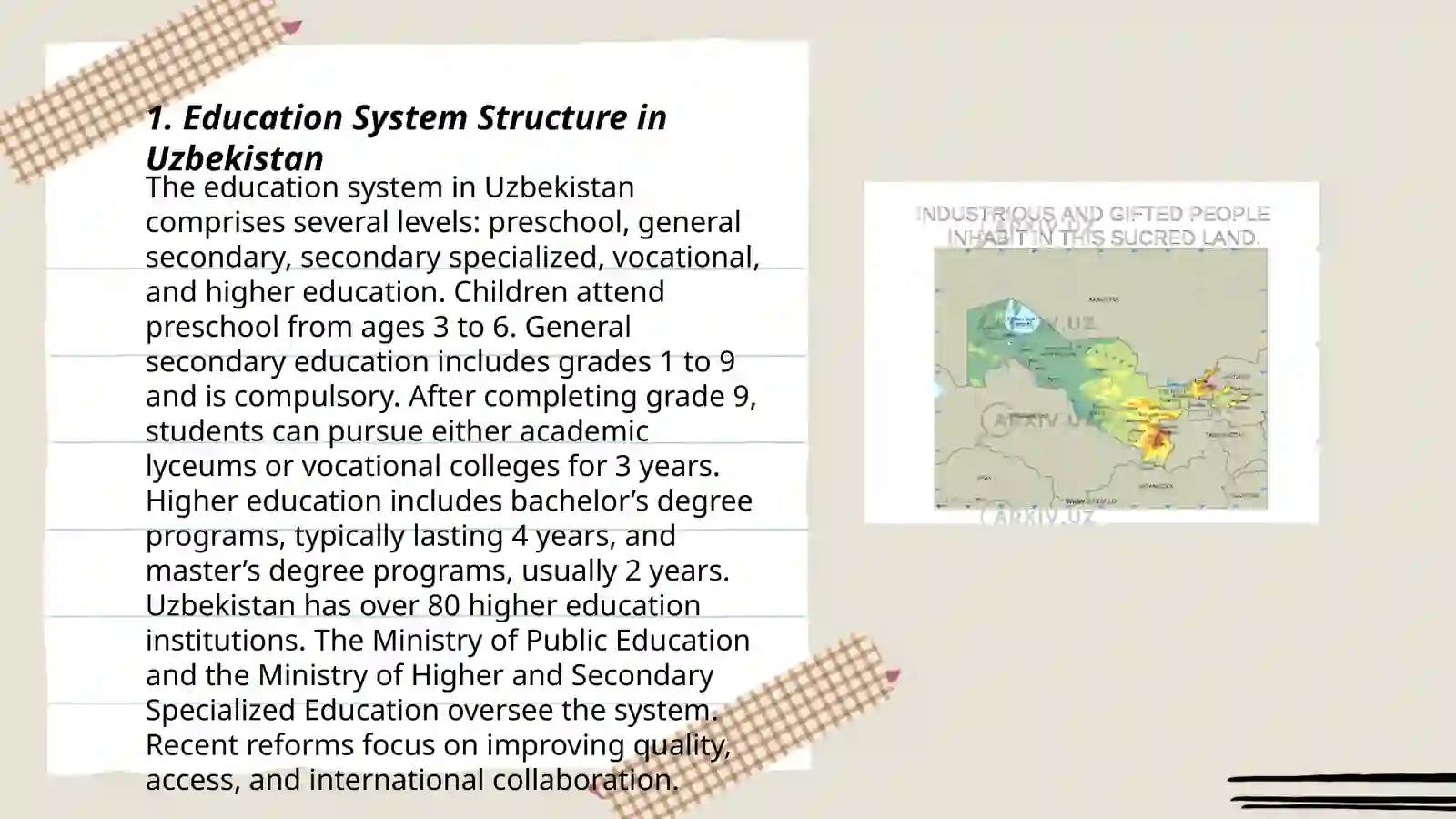 Education System Structure in Uzbekistan 3