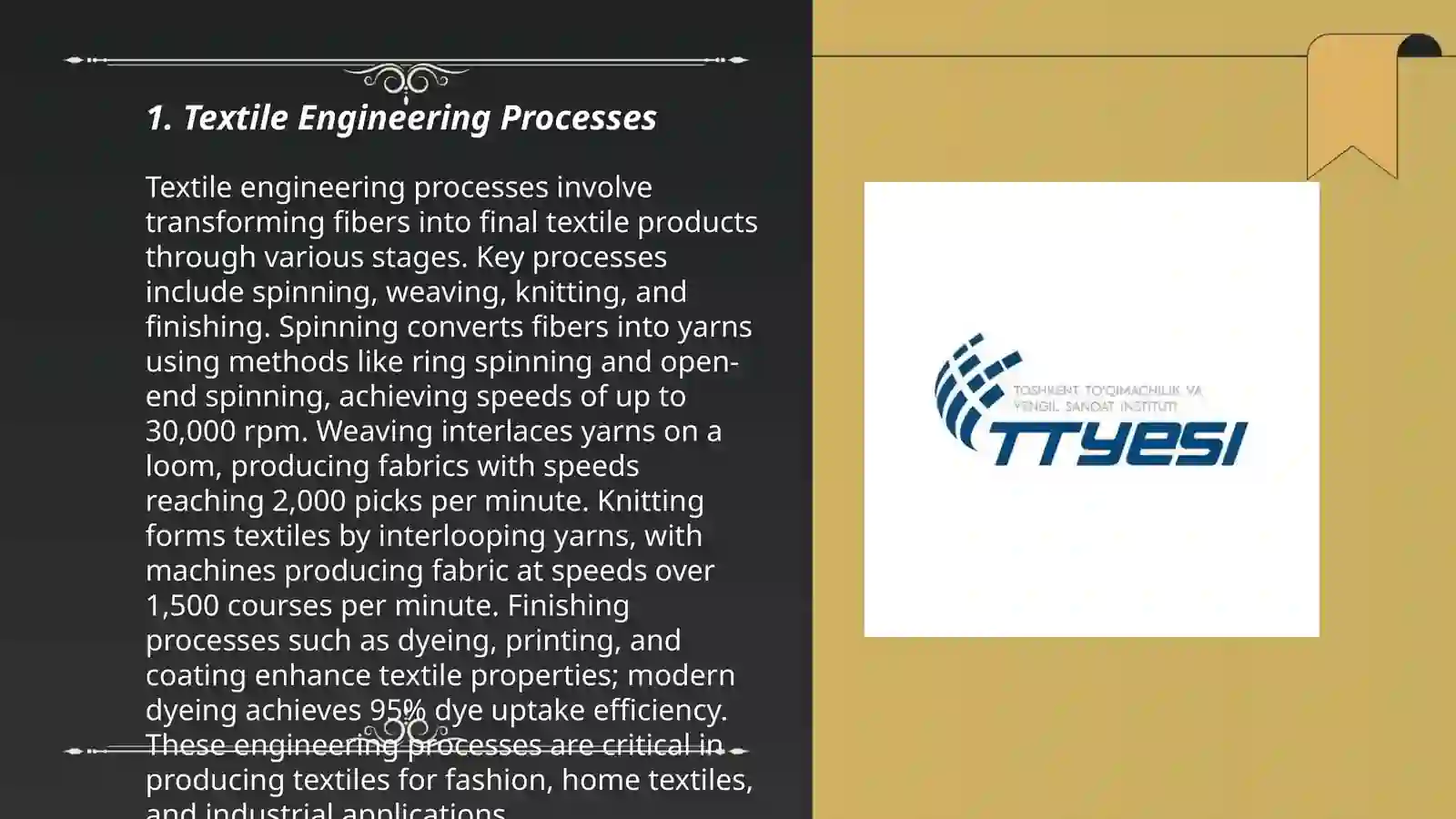 Textile Engineering Processes 3