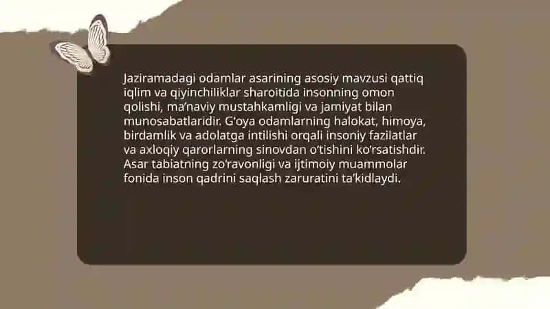 Jaziramadagi odamlar 3