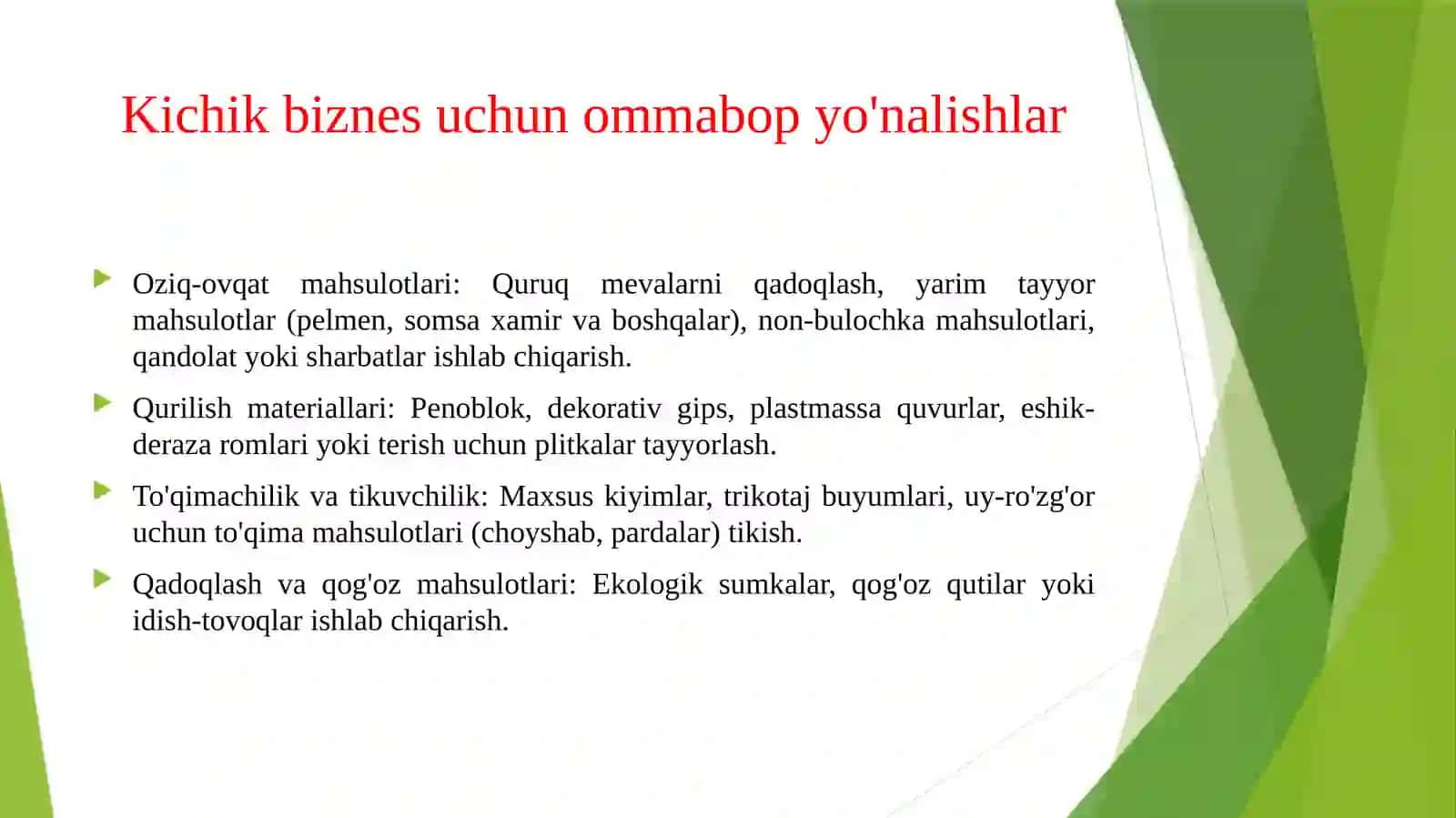 Biznes ishlab chiqarish haqida 3
