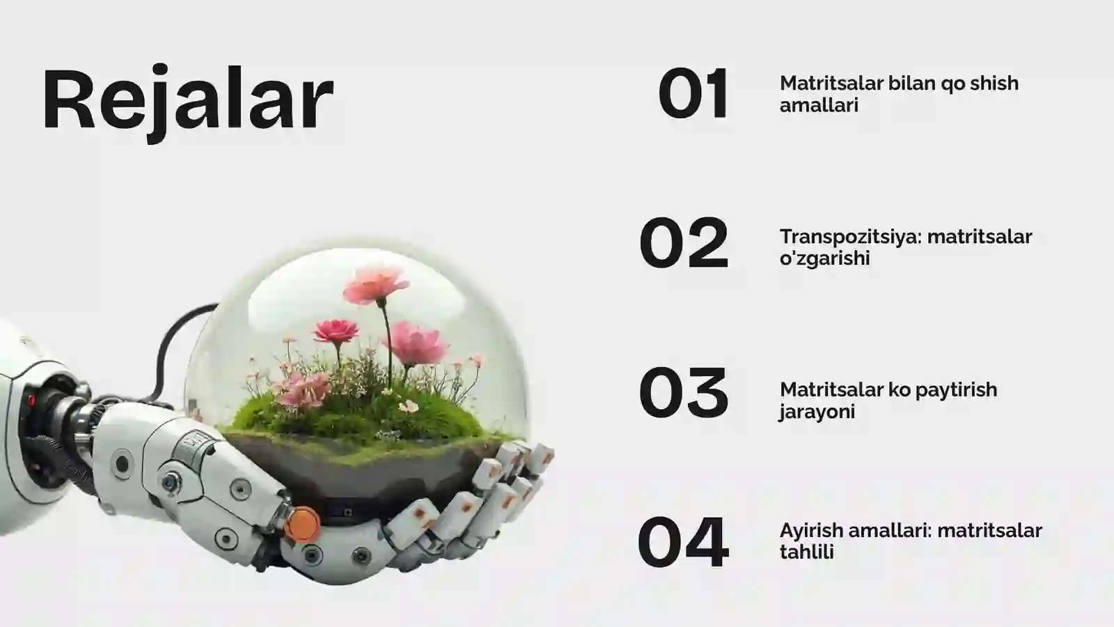 Matritsalar bilan amallar 3
