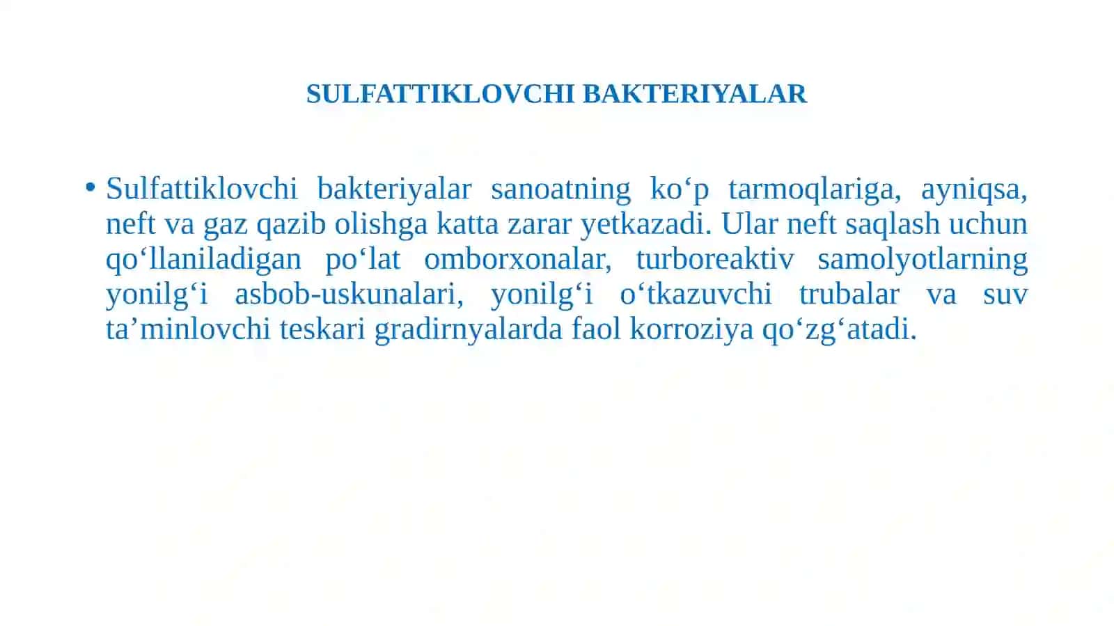 BAKTERIYA VA ZAMBURUG‘LAR – BIOZARARLASH MANBALARI 3