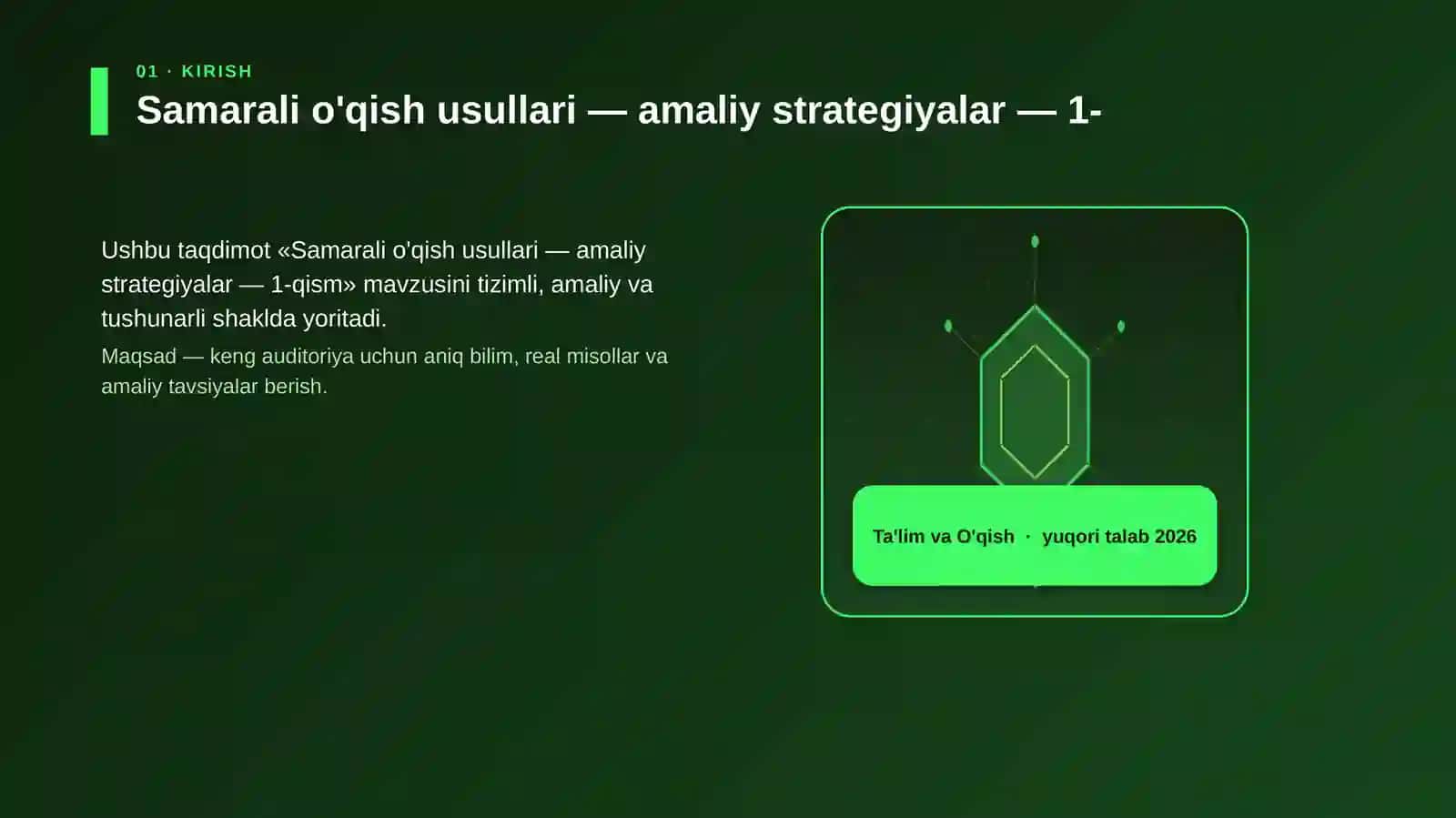 Samarali o'qish usullari — amaliy strategiyalar — 1-qism 3