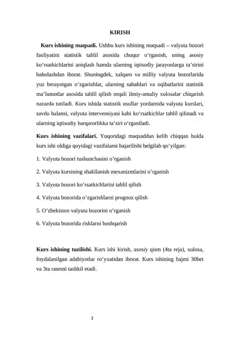 Valyuta bozori statistikasi ko’rsatkichlari 3
