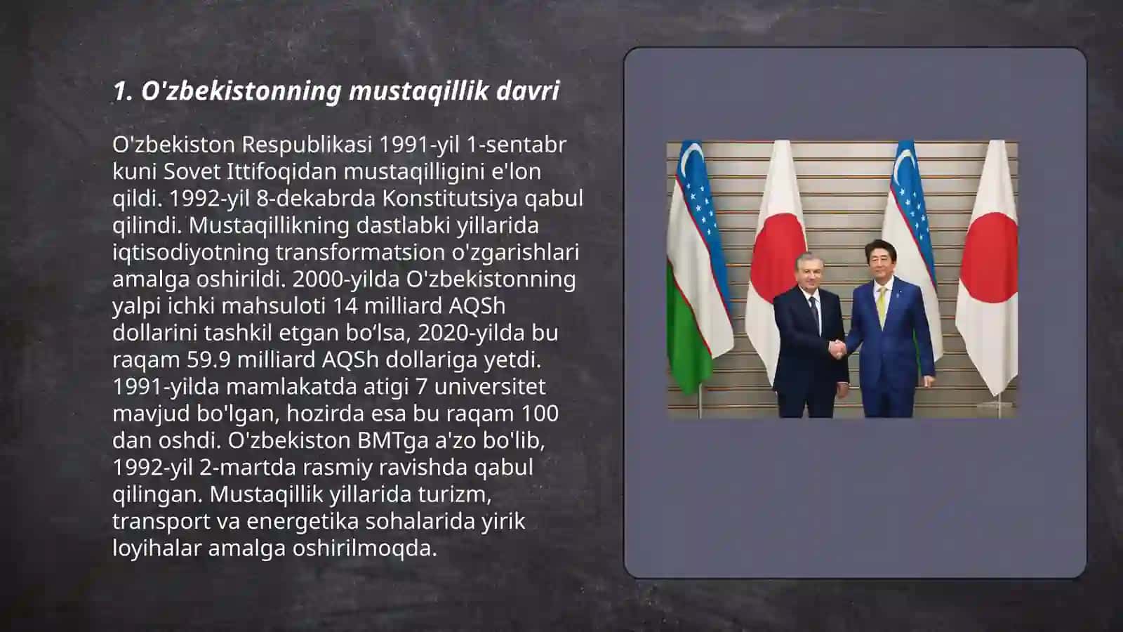 O'zbekistonning o'ziga xos istiqlol va taraqqiyot yo'li 3