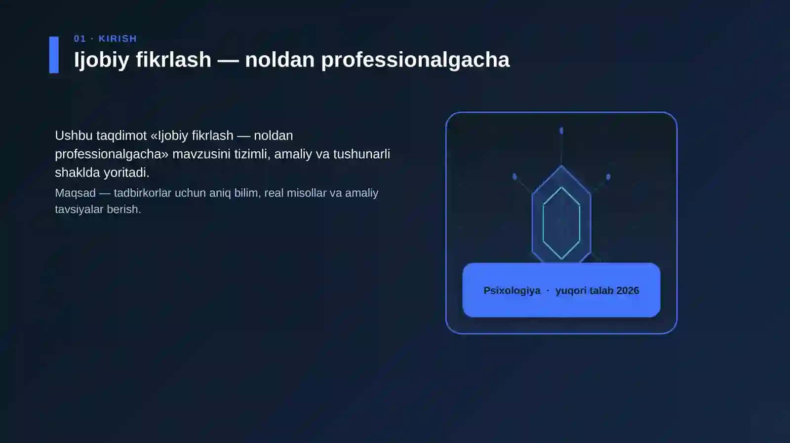 Ijobiy fikrlash — noldan professionalgacha 3