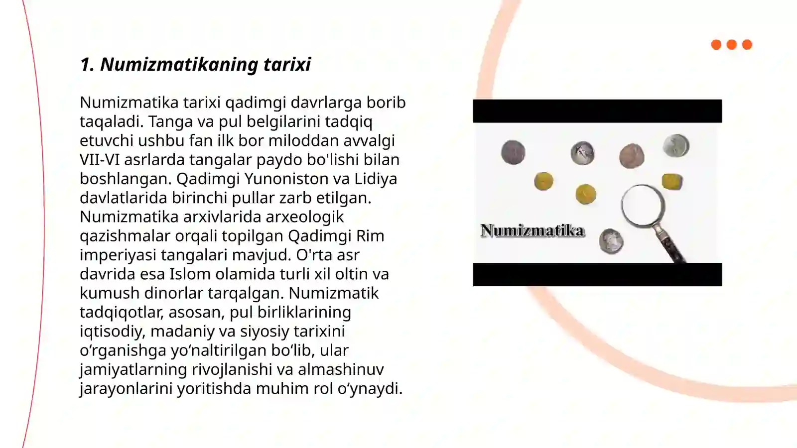 Numizmatika fanining predmeti 3