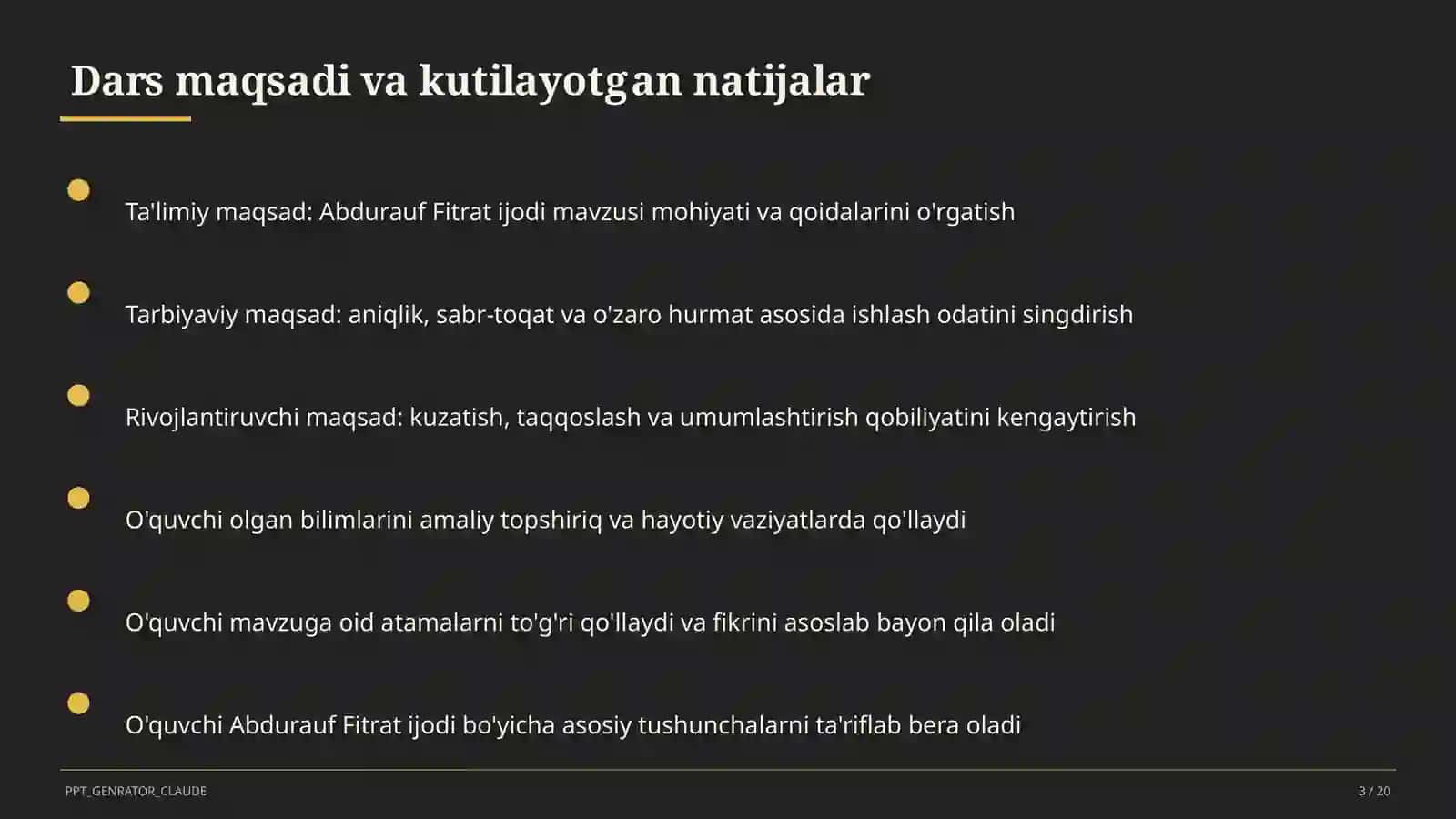 Abdurauf Fitrat ijodi (9-sinf) 3