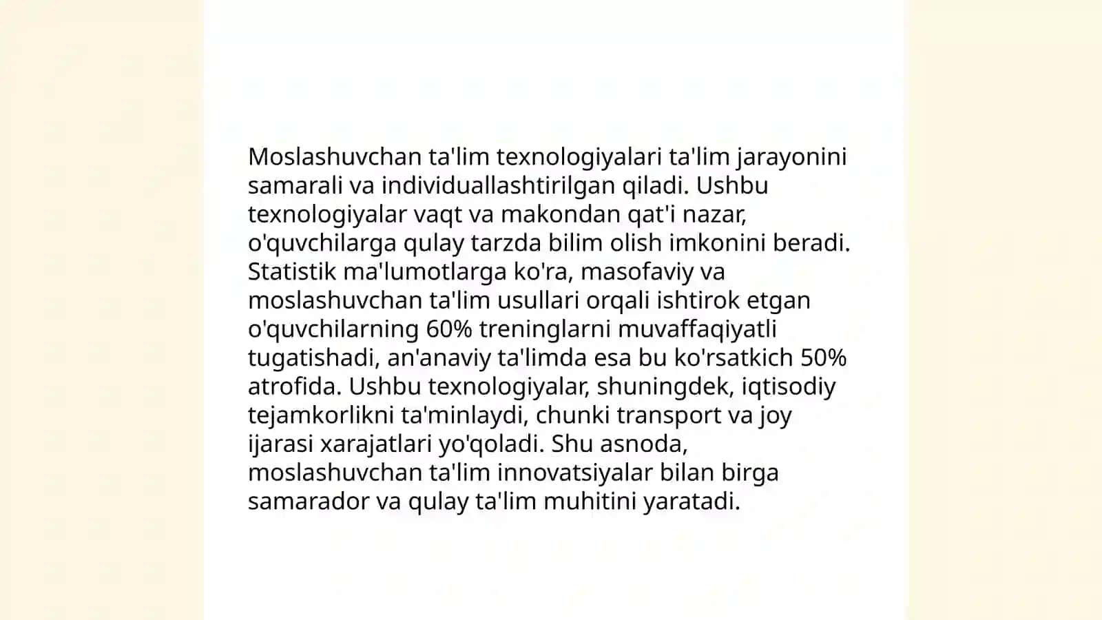 Moslashuvchan ta'lim texnologiyalari 3