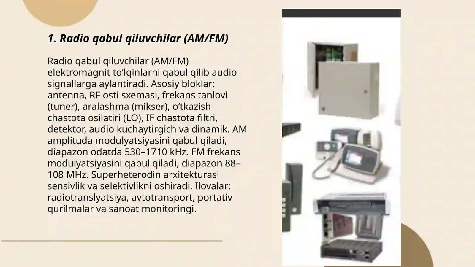 Signal qabul qiluvchi qurilmalar 3