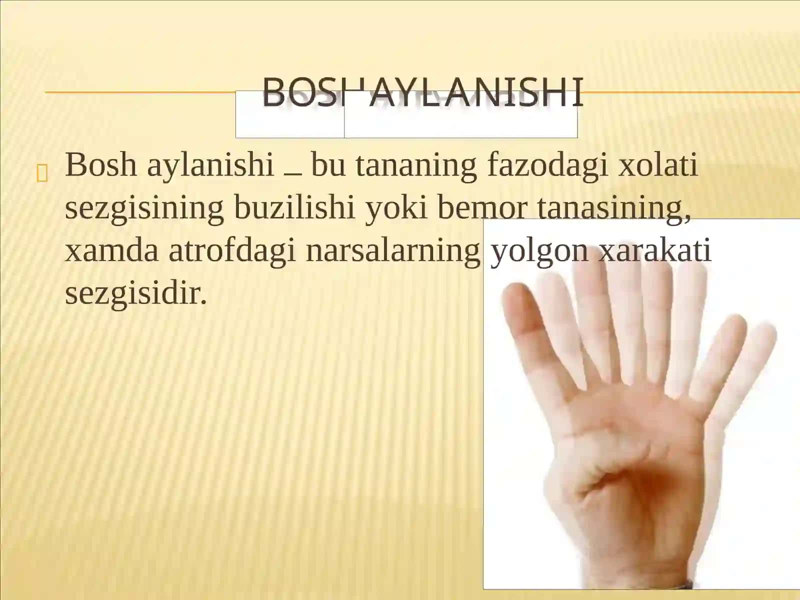 BOSH AYLANISH SINDROMI 3