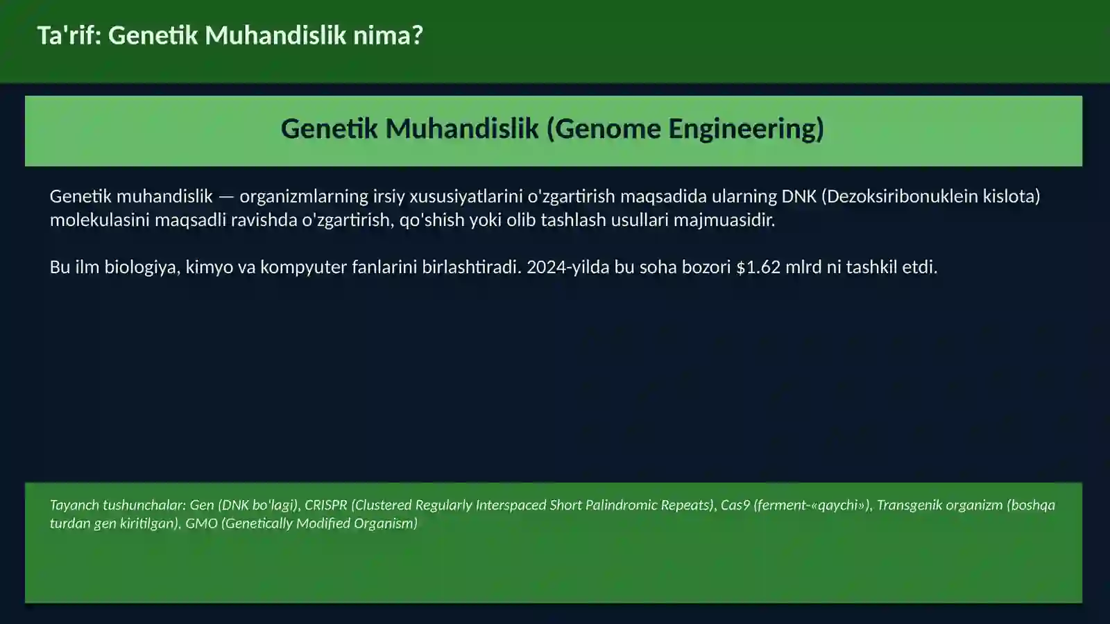 Genetik Muhandislik Ta'riflari 3