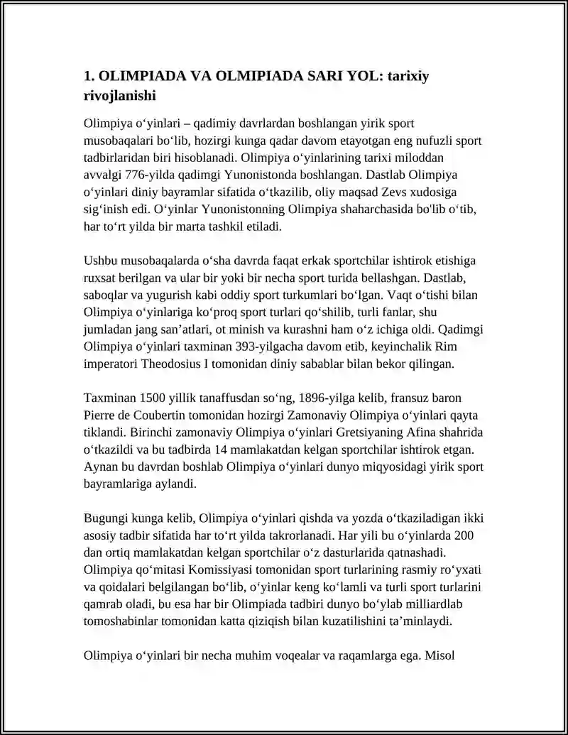 OLIMPIADA VA OLIMPIADA SARI YOL 3
