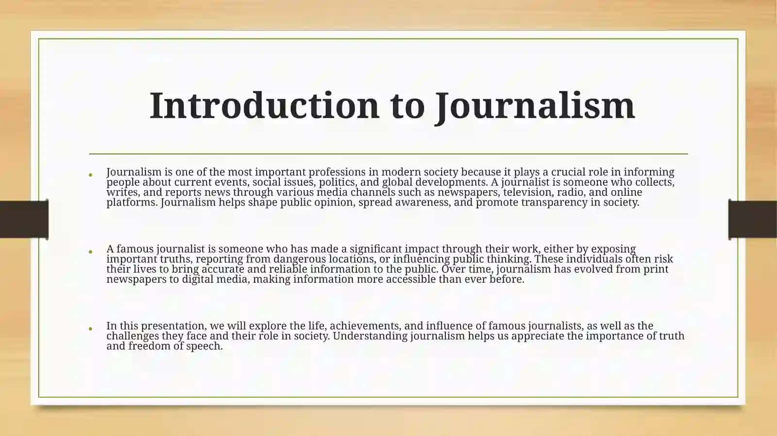 Journalism and Famous Journalists 3