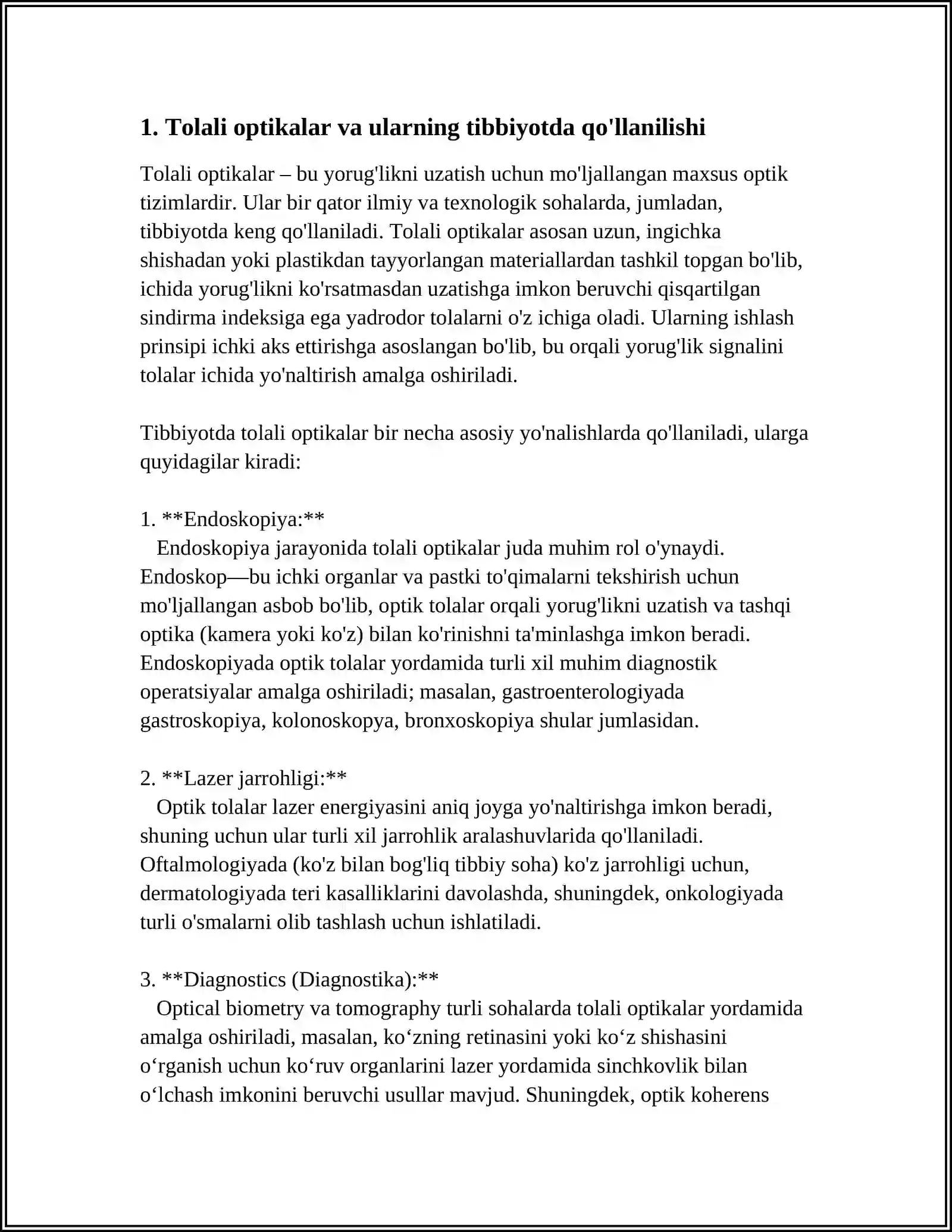 TOLALI OPTIKA ASBOBLARINING TIBBIYOTDAGI AHAMIYATI 3
