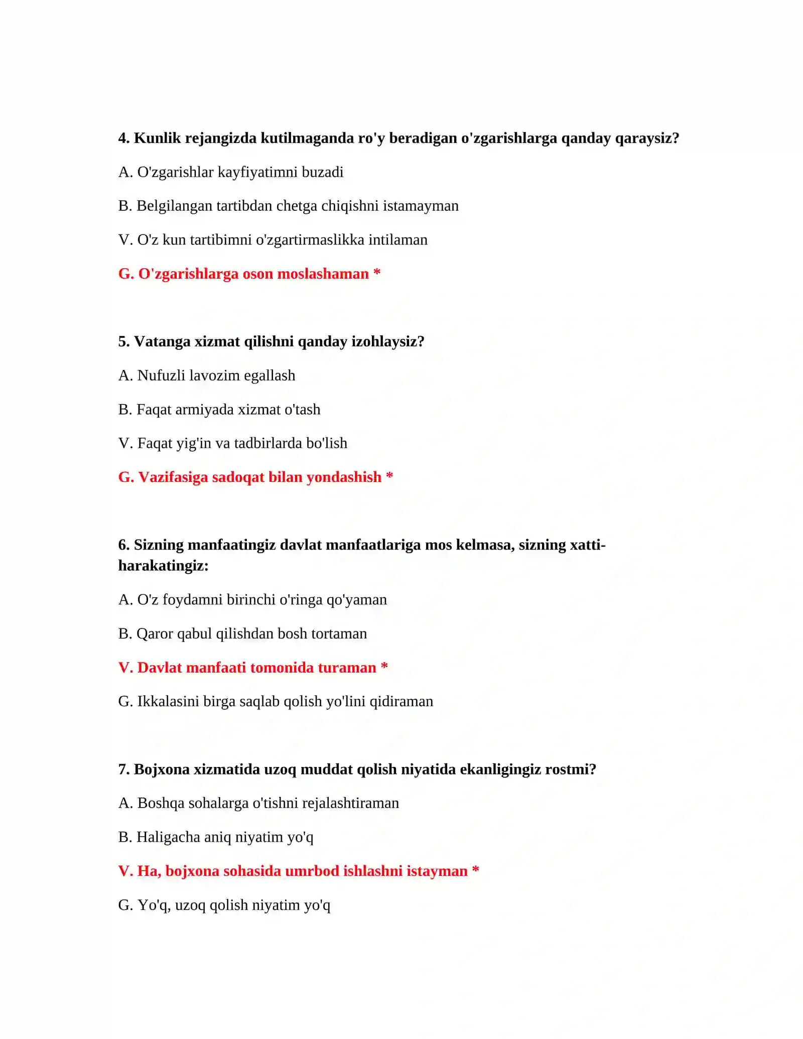 Bojxona akademiyasiga kirish savollari PDF 3