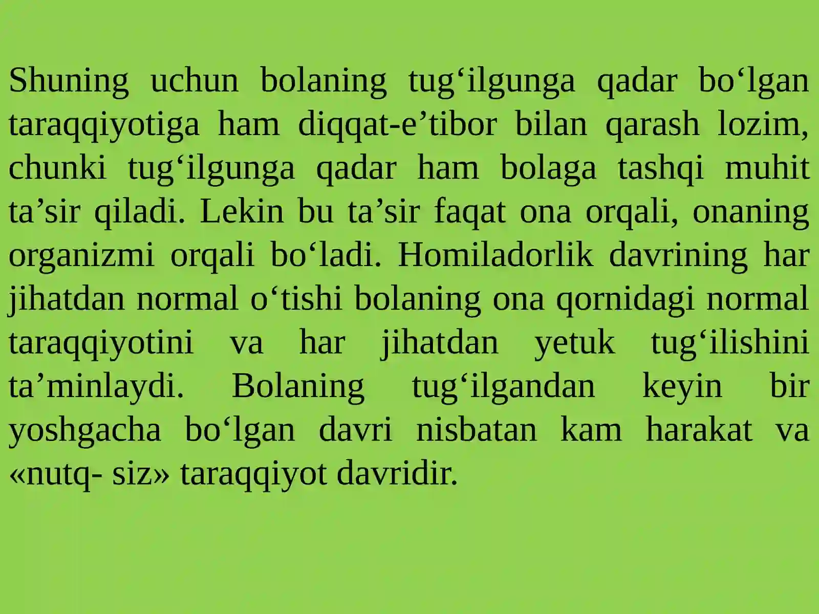 Chaqaloqlik va ilk bolalik davrining psixologik xususiyatlari. Maaktabgcha yosh davrda psixik rivojlanish xususiyatlari 3
