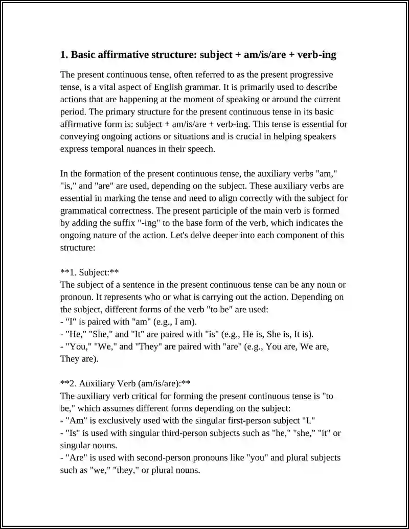 PRESENT CONTINUOUS TENSE 3