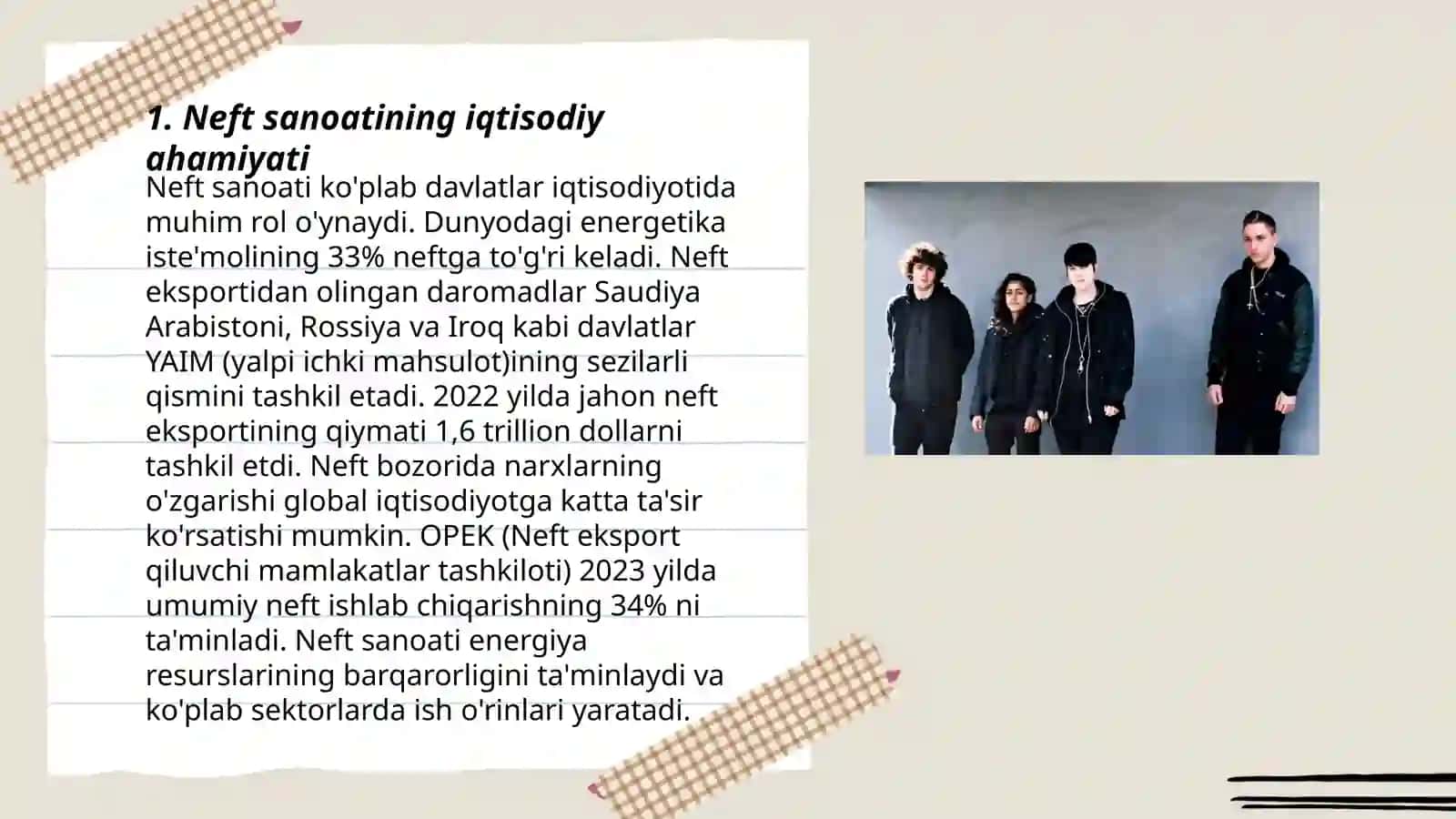 Neft sanoatining ijtimoiy ahamiyati 3