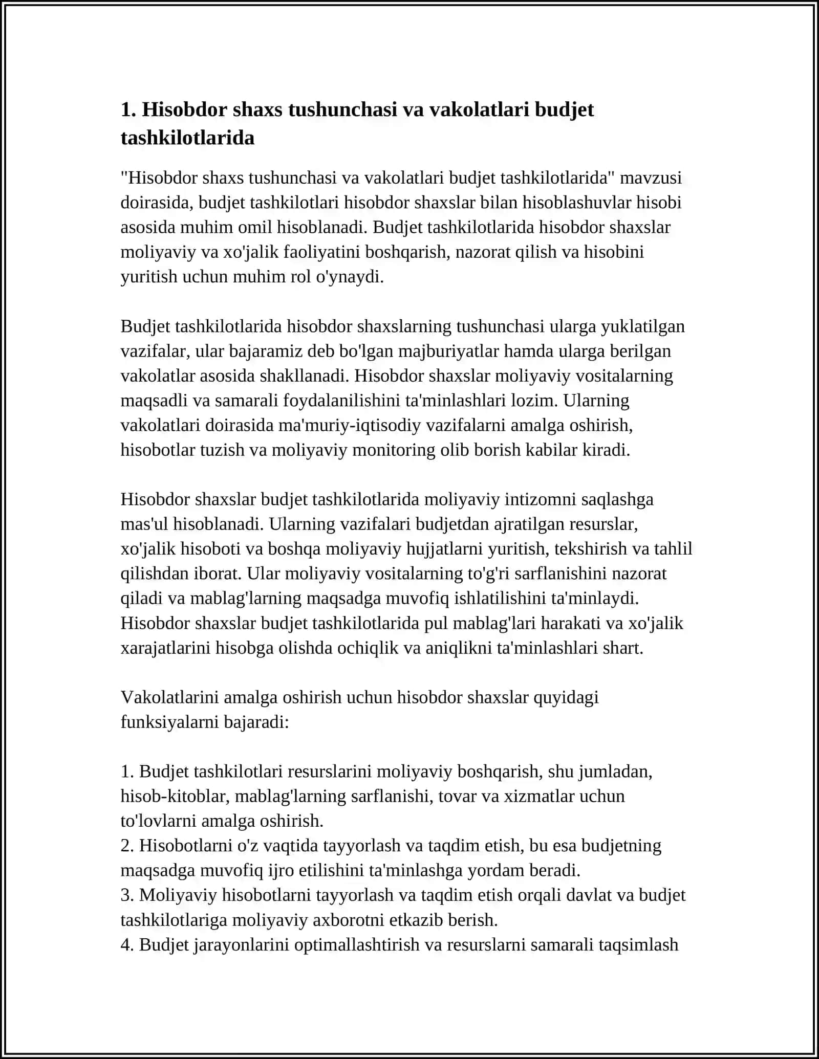 Hisobdor shaxslar bilan hisoblashuvlarni tartibga soluvchi qonun va normativ hujjatlar 3