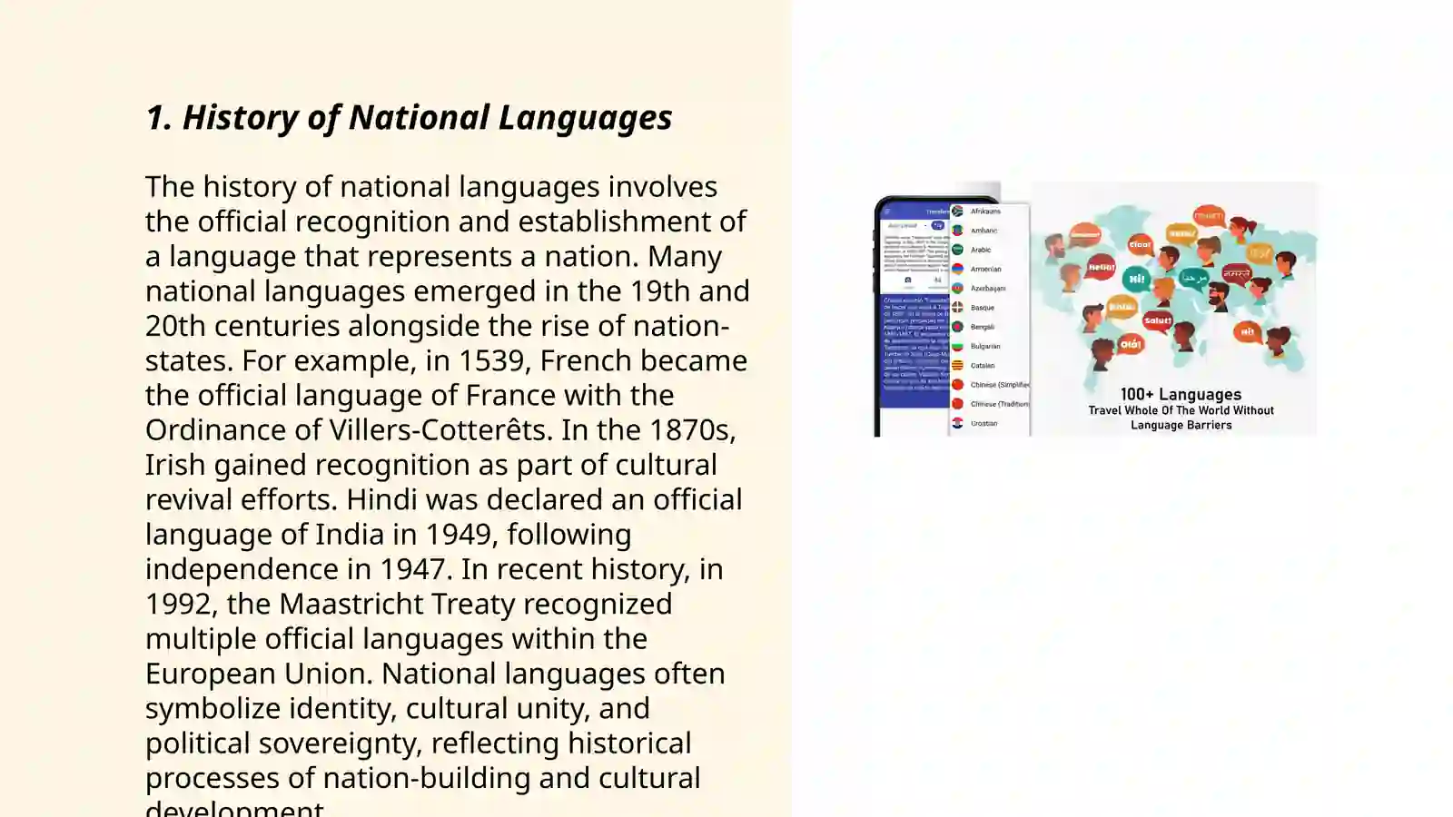 National languages 3