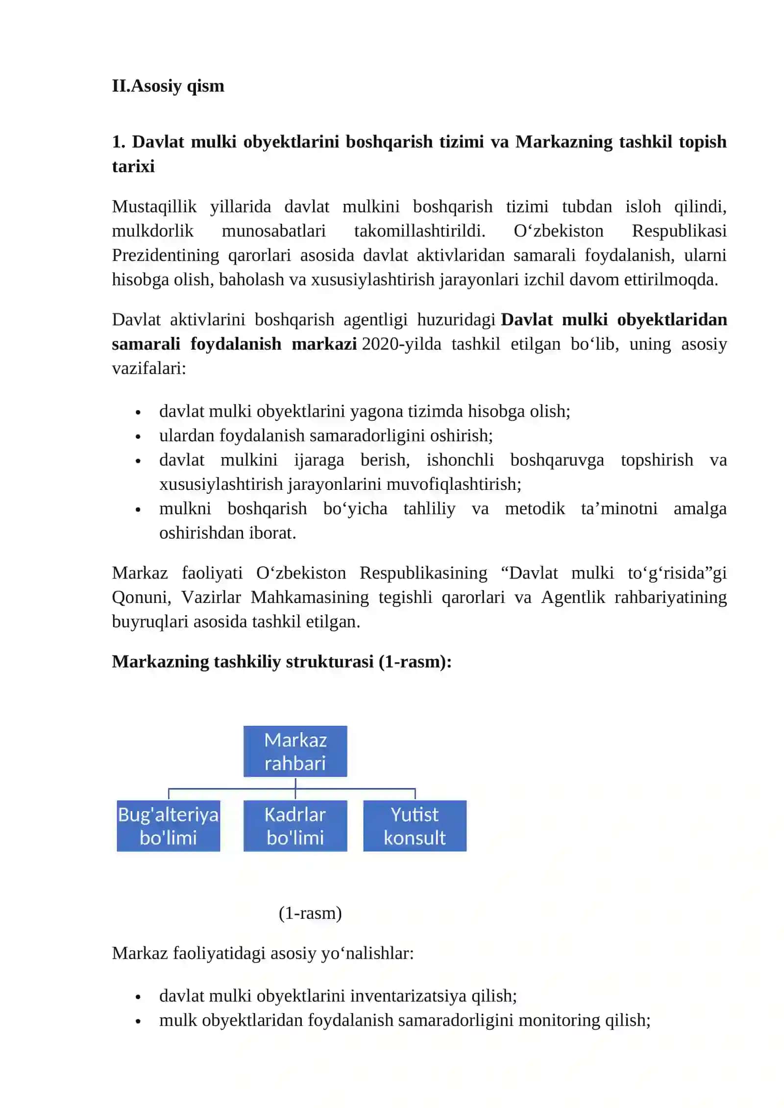 MARKAZDA ISH YURITISH HUJJATLARI  buxgalteriya va marketing amaliyot hisoboti 3