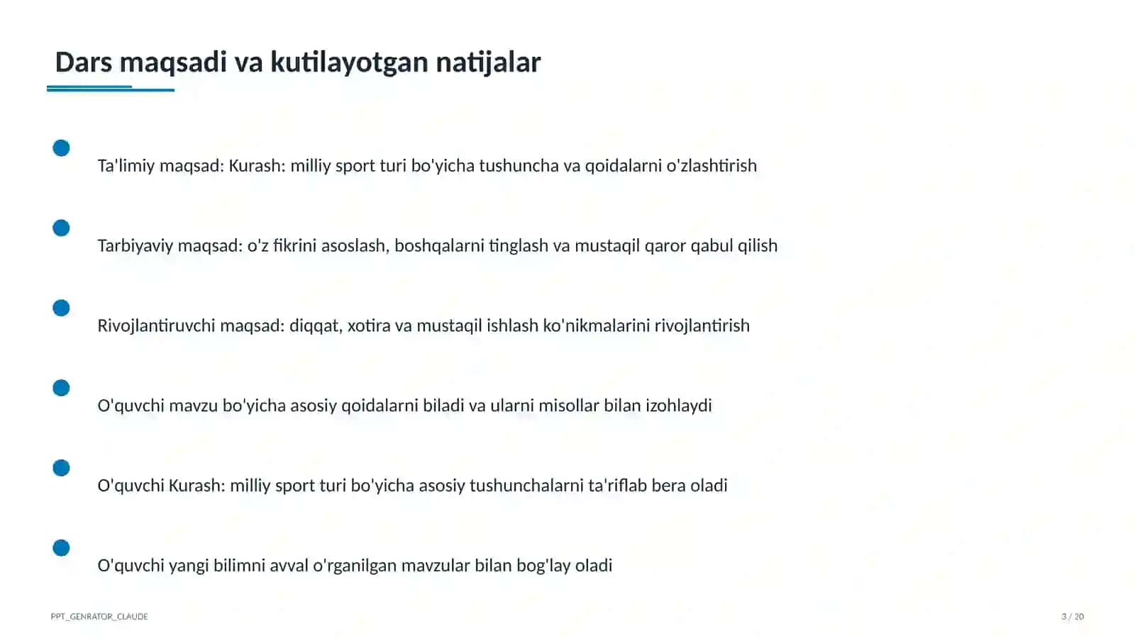 Kurash: milliy sport turi (7-sinf) 3