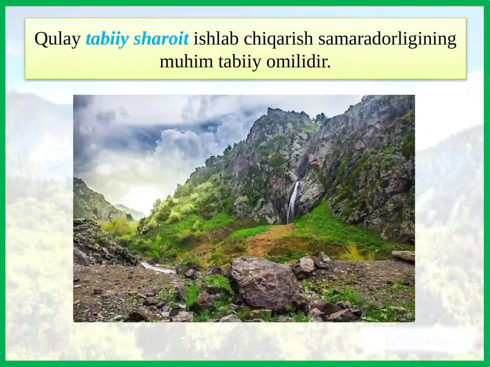 O‘ZBEKISTONNING TABIIYSHAROITI VATABIIY BOYLIKLARI 3