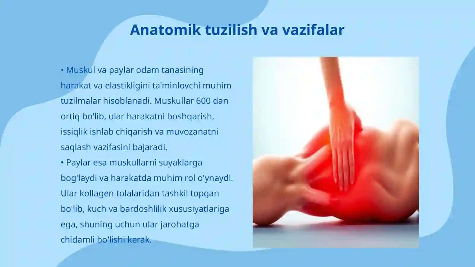 Muskul - paylarni chozilishi va uzilishida birinchi yordam 3