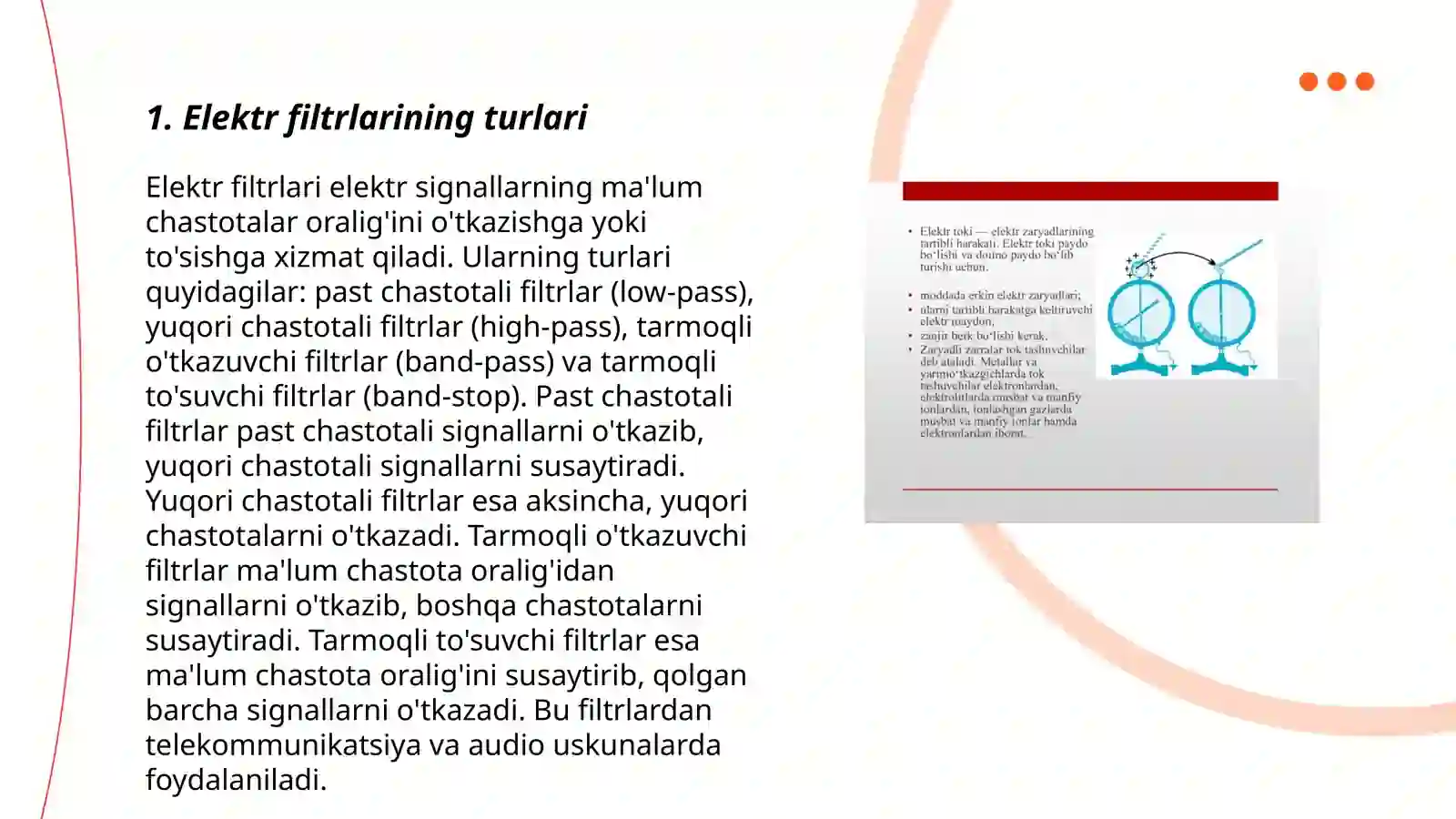 Elektr filtrlari 3