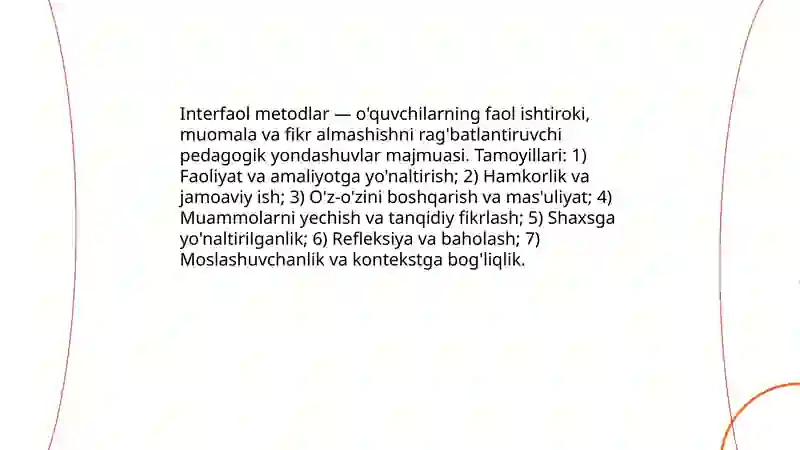 Interfaol metodlar va vositalar 3