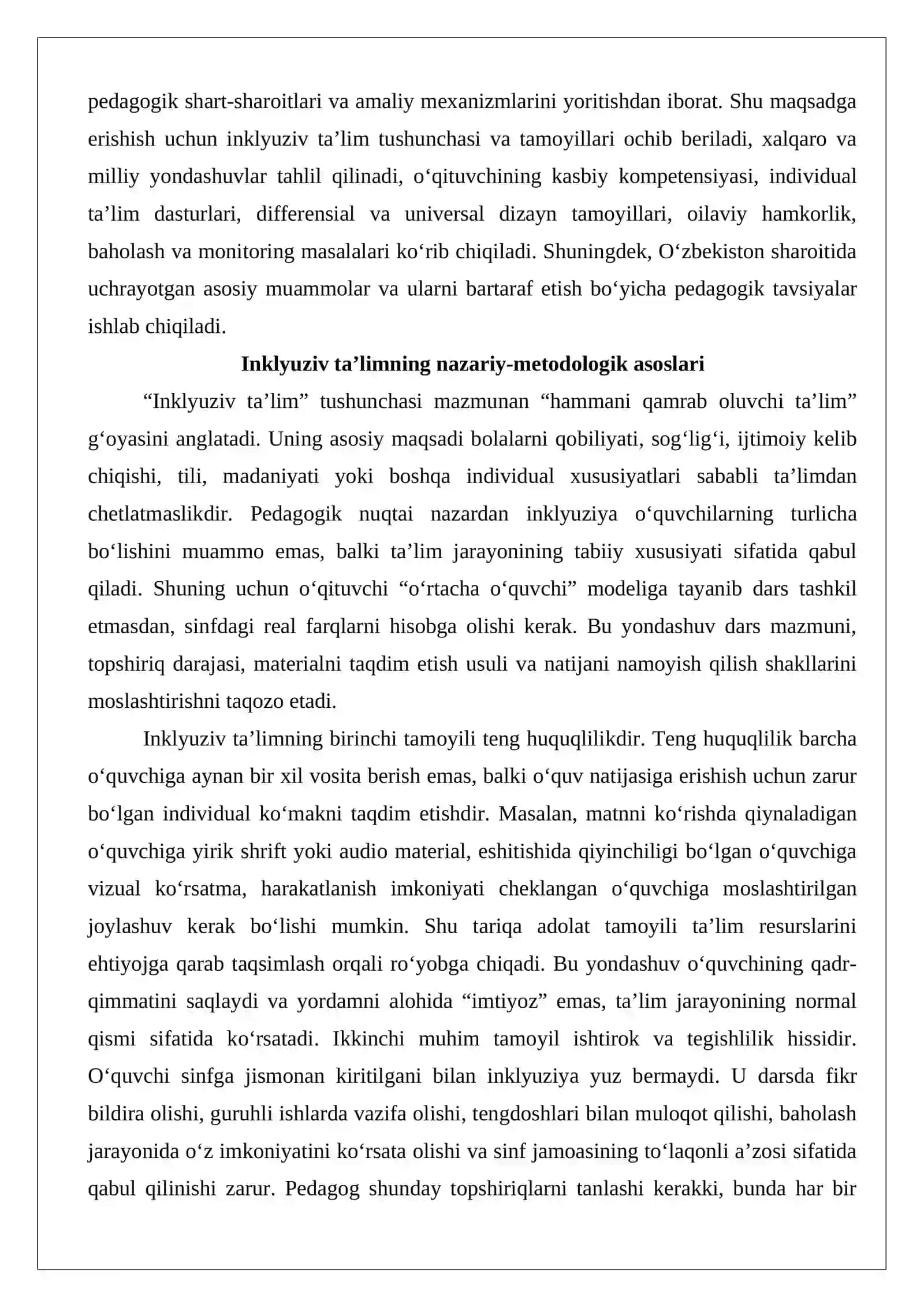 Inklyuziv ta’limni tashkil etishning pedagogik asoslari 3